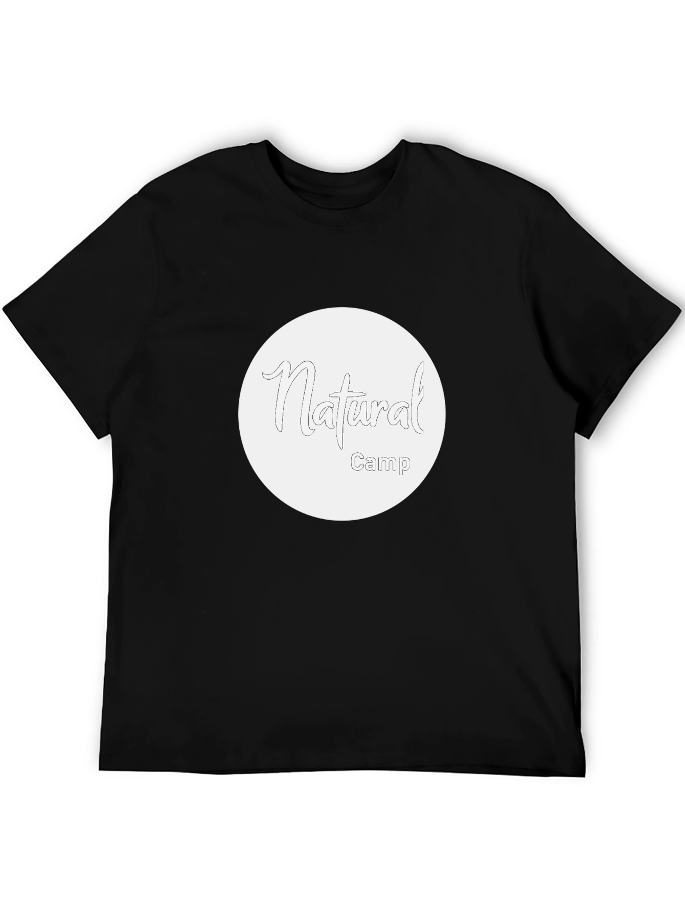 Natural Camp Graphic Tee - Black Cotton T-Shirt