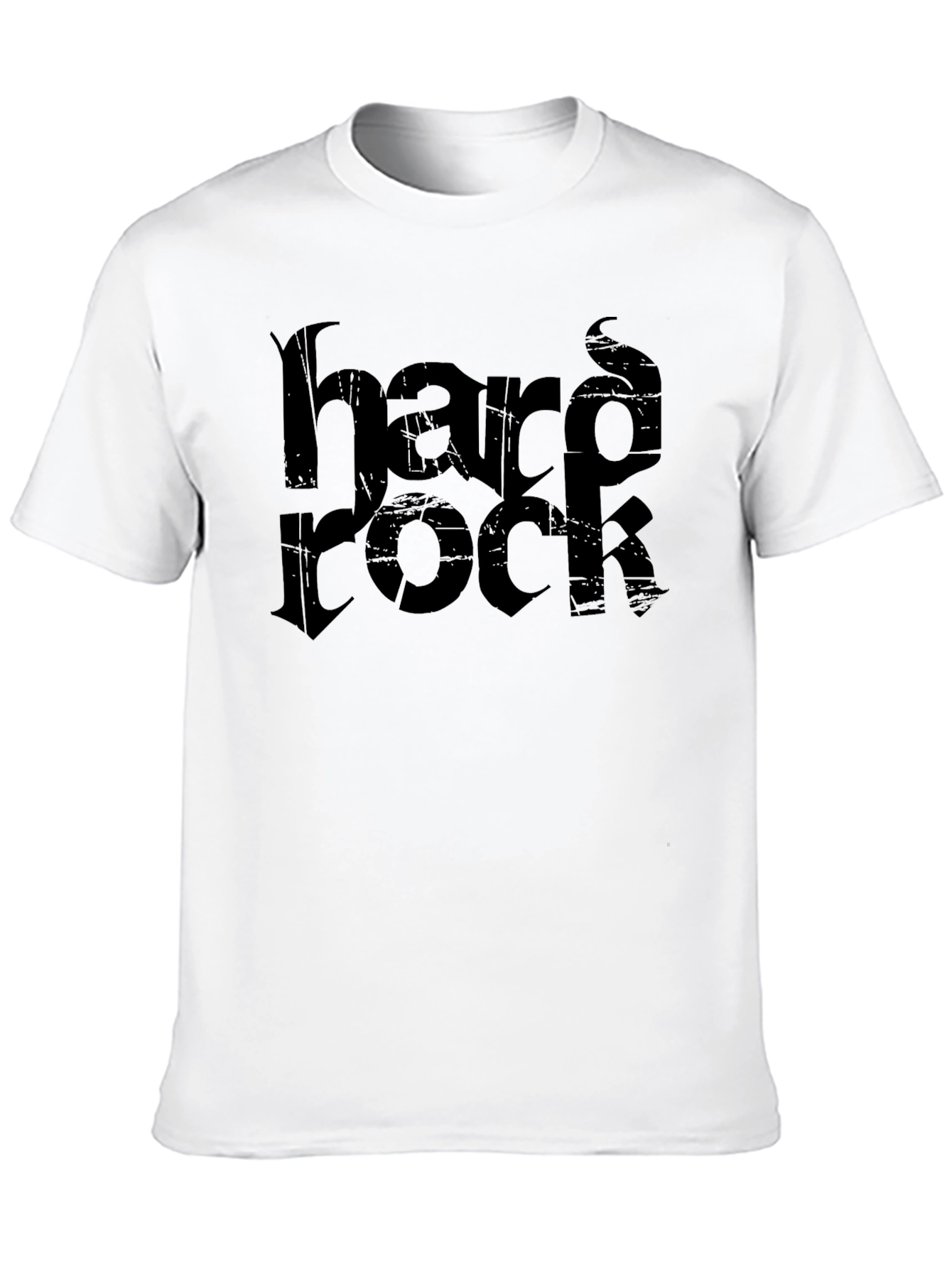Hard Rock Distressed Print Black T-Shirt