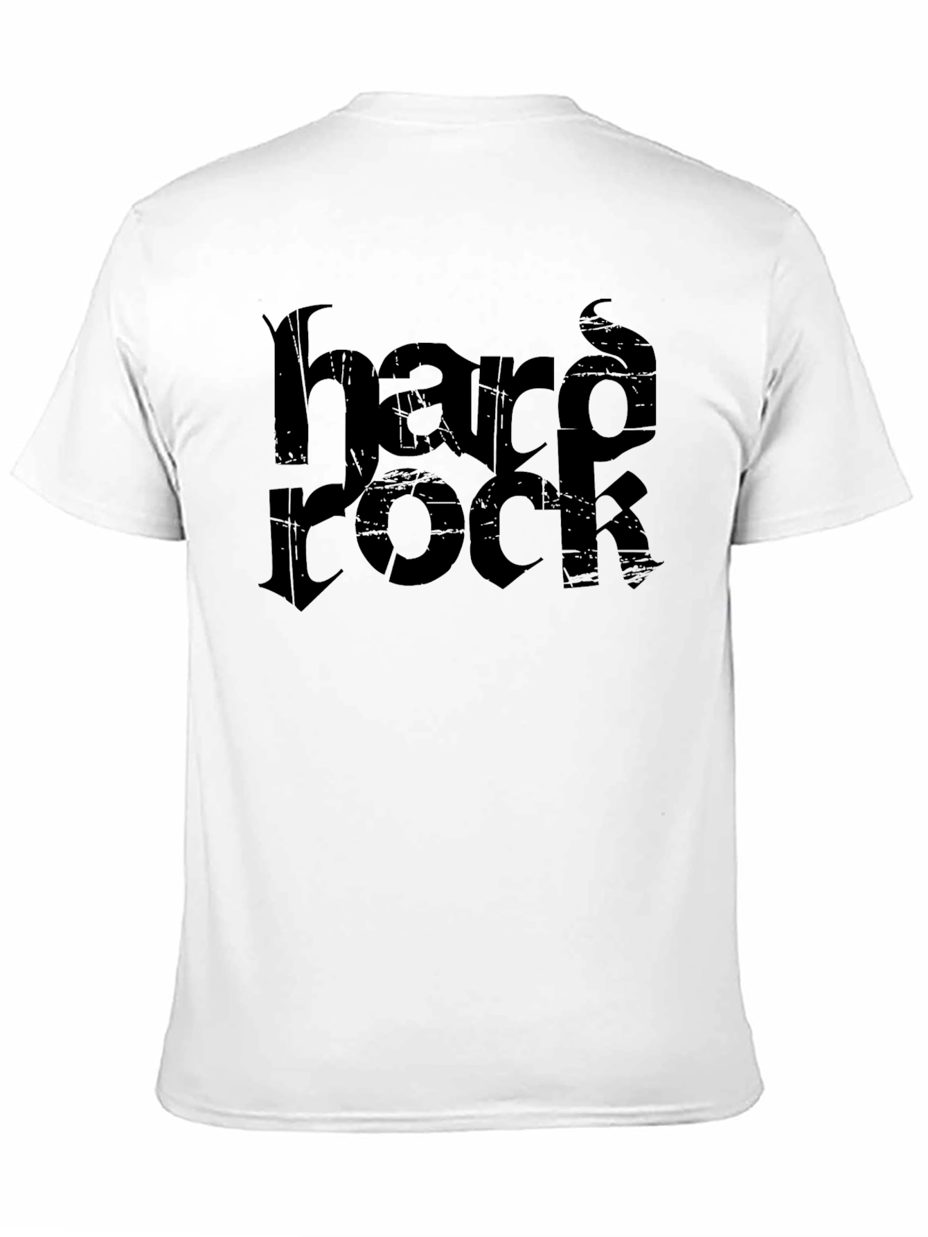 Hard Rock Distressed Print Black T-Shirt