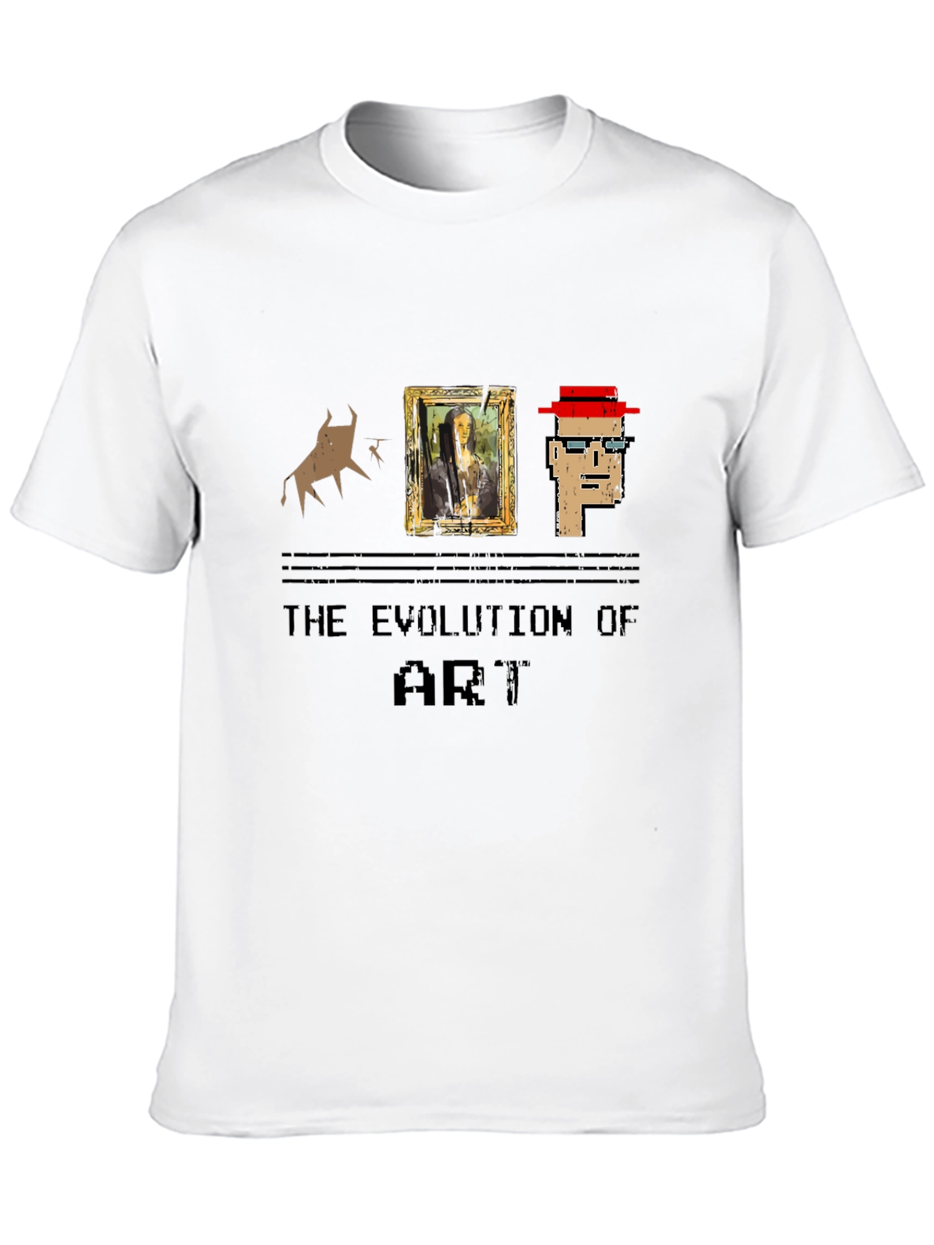 Evolution of Art Graphic Print Tee - Black