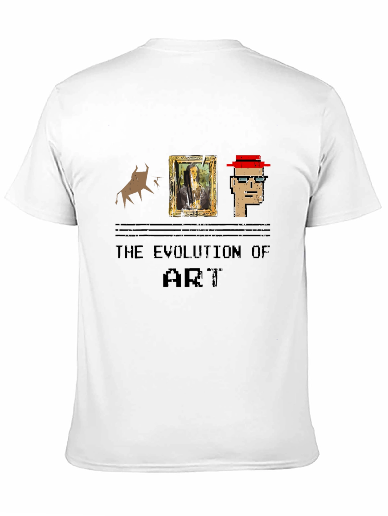 Evolution of Art Graphic Print Tee - Black