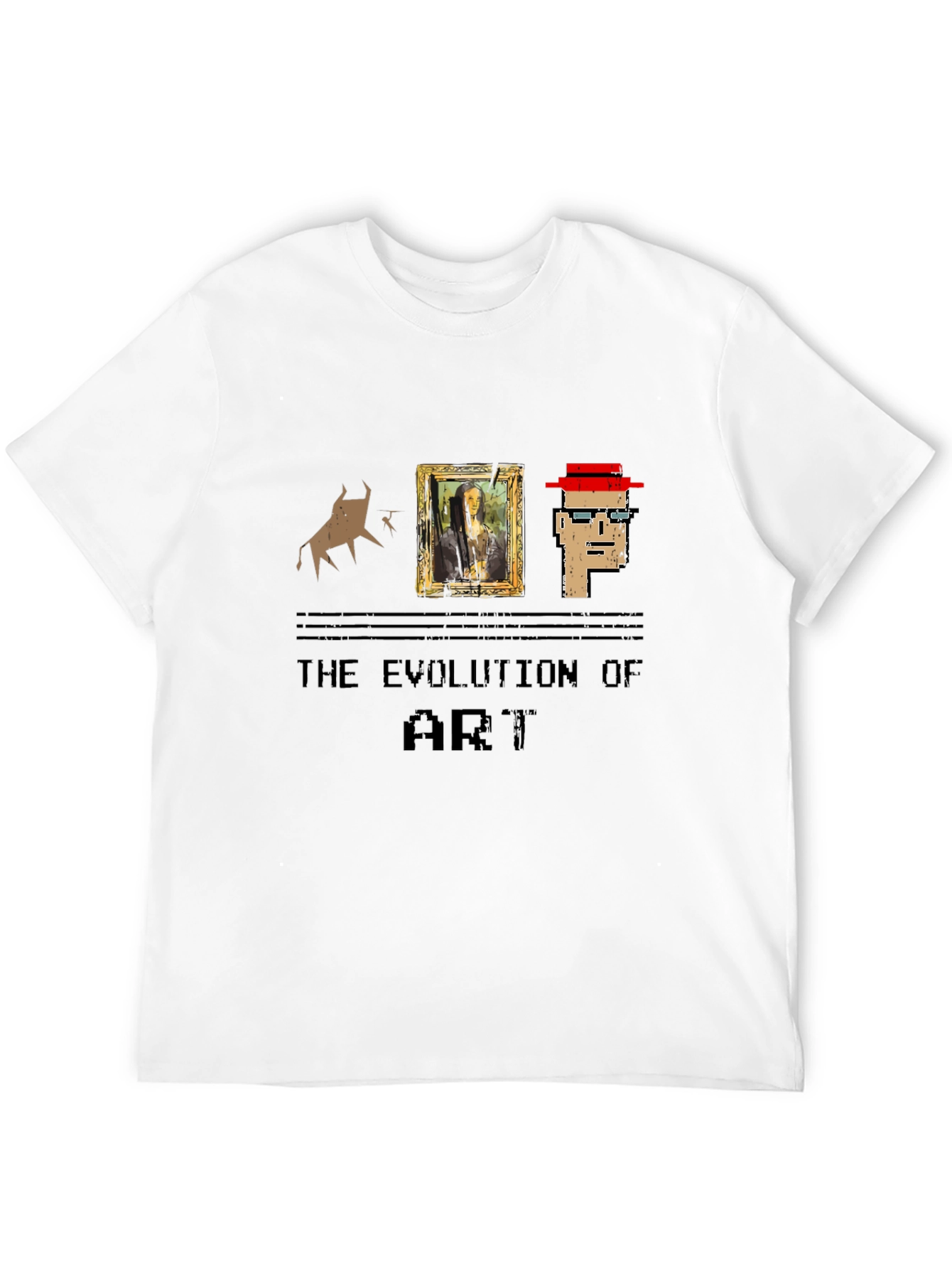 Evolution of Art Graphic Print Tee - Black