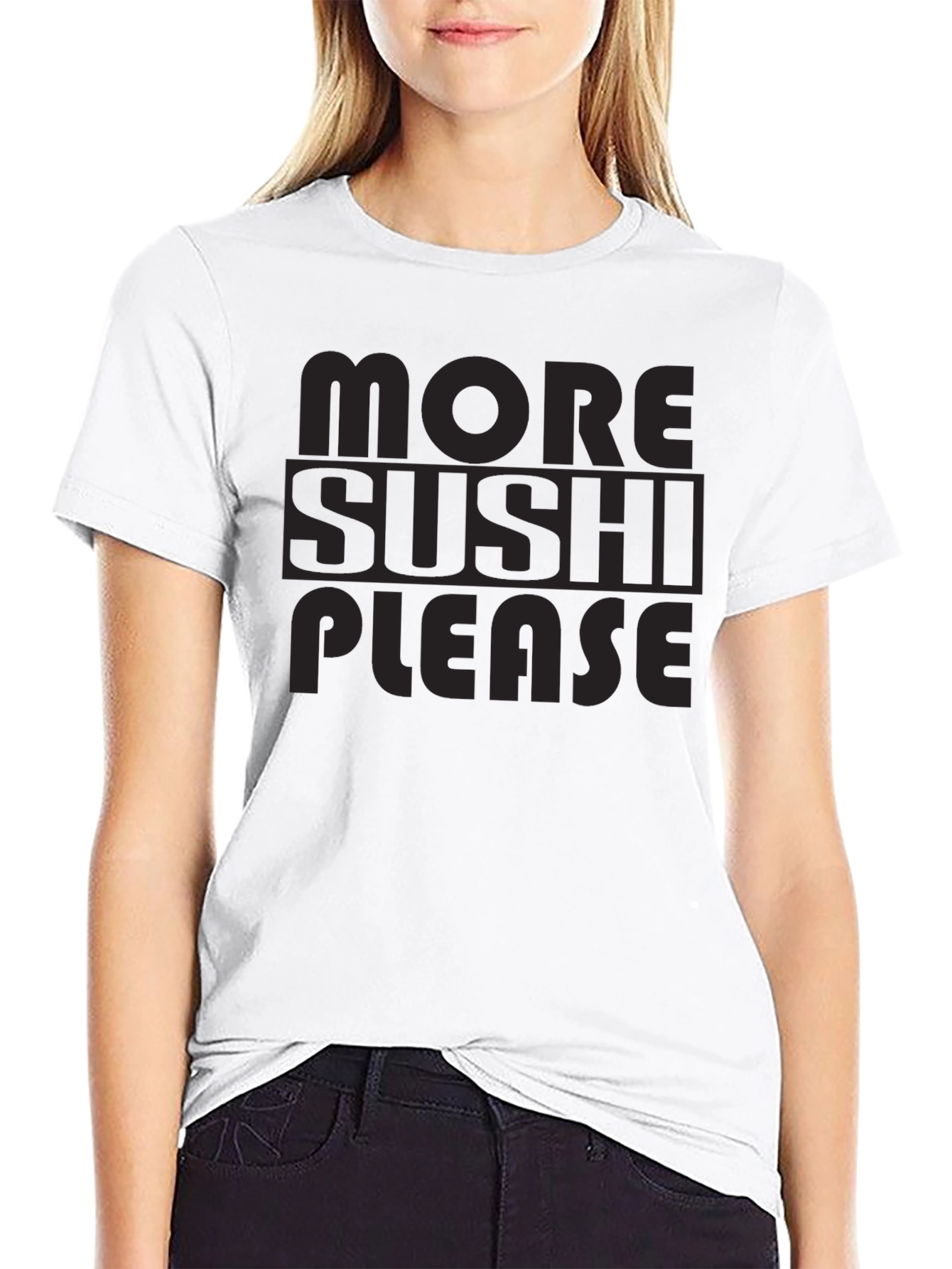 More Sushi Please T-Shirt - Black