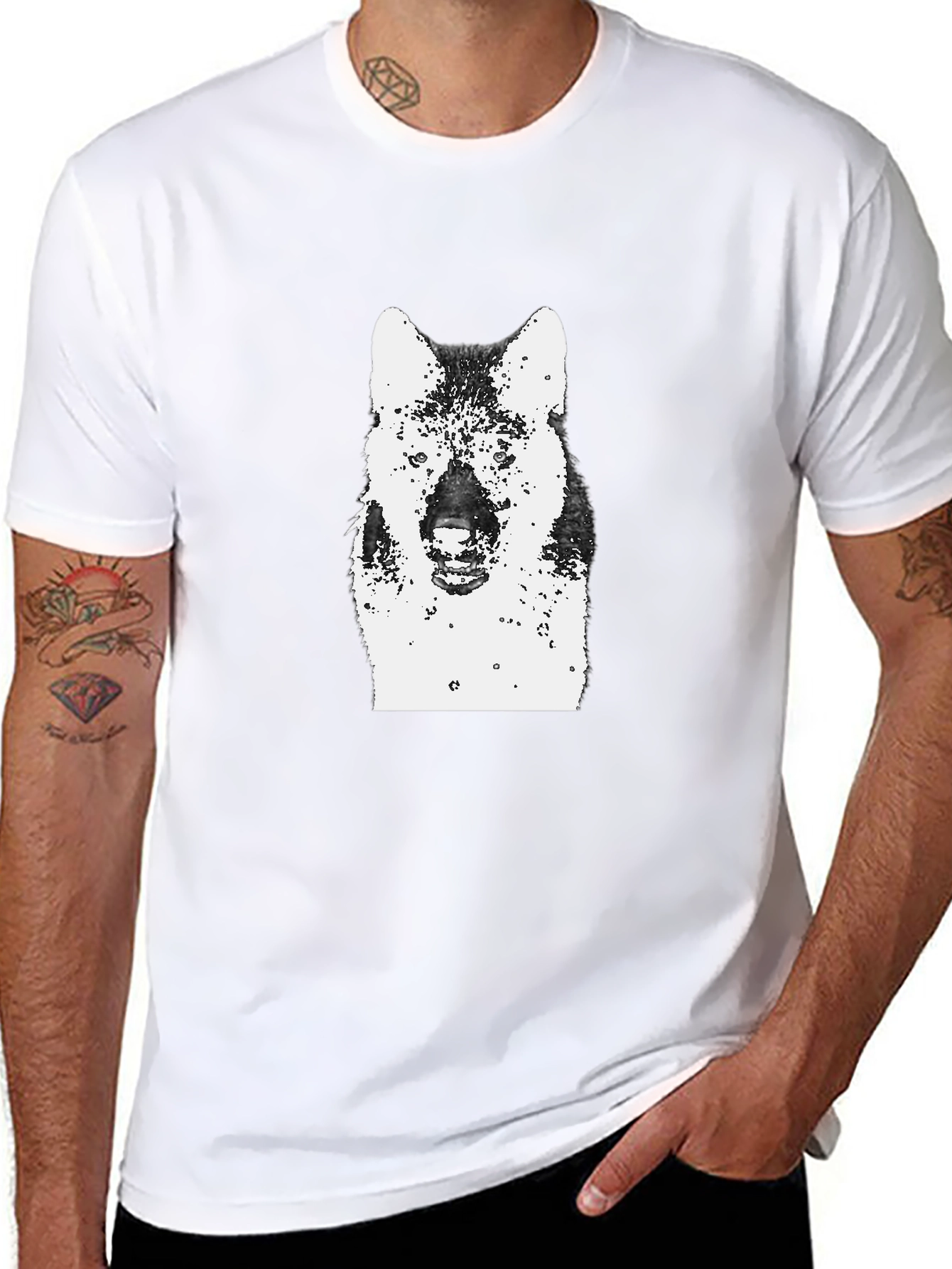 Wolf Graphic Black T-Shirt