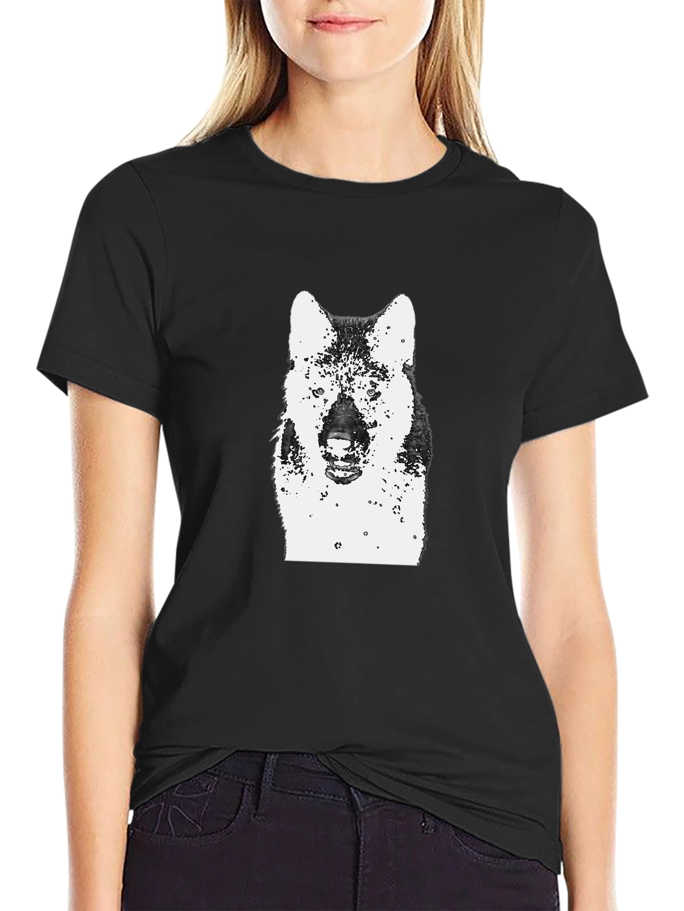 Wolf Graphic Black T-Shirt