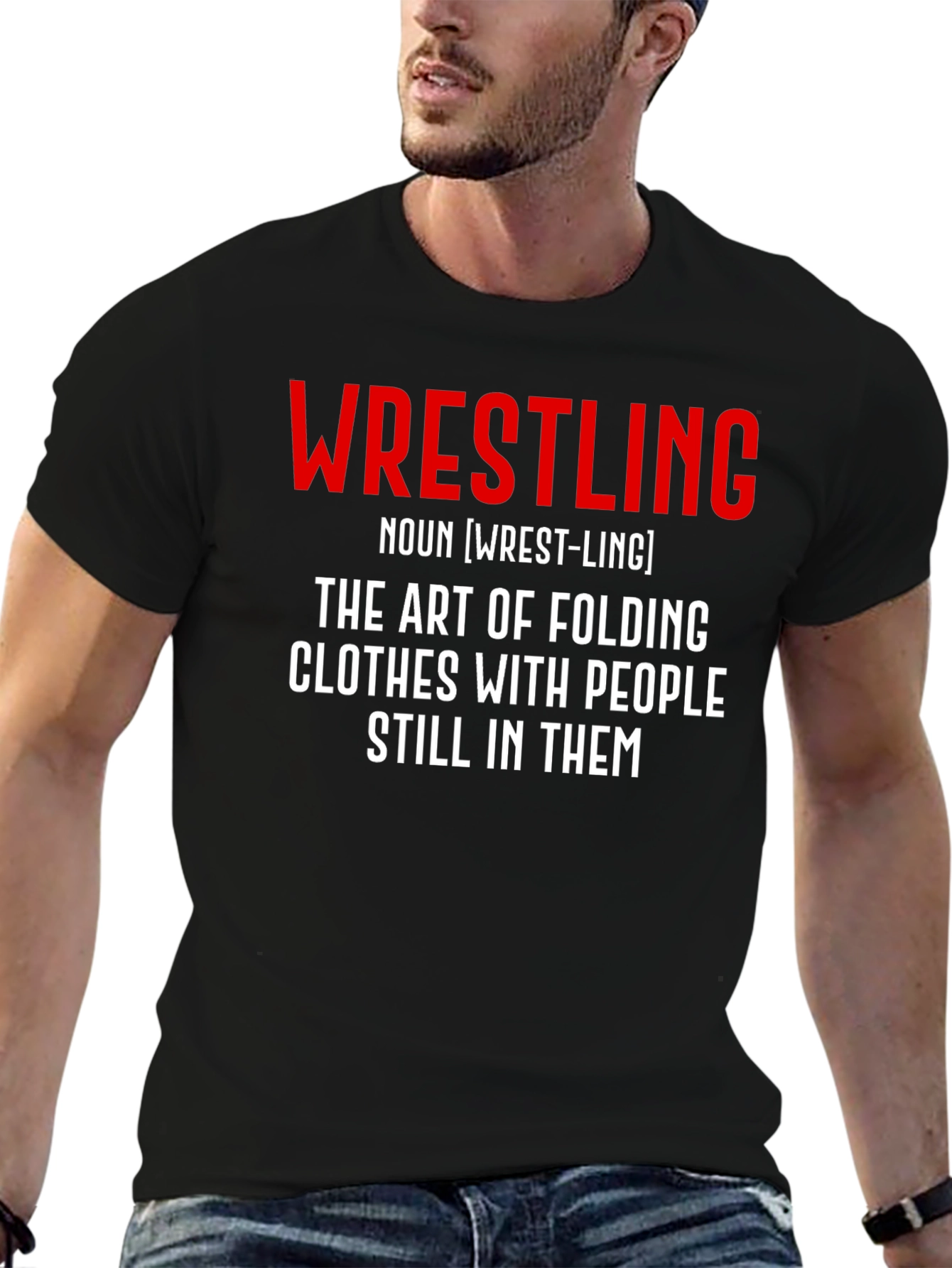 Wrestling Definition Black T-Shirt