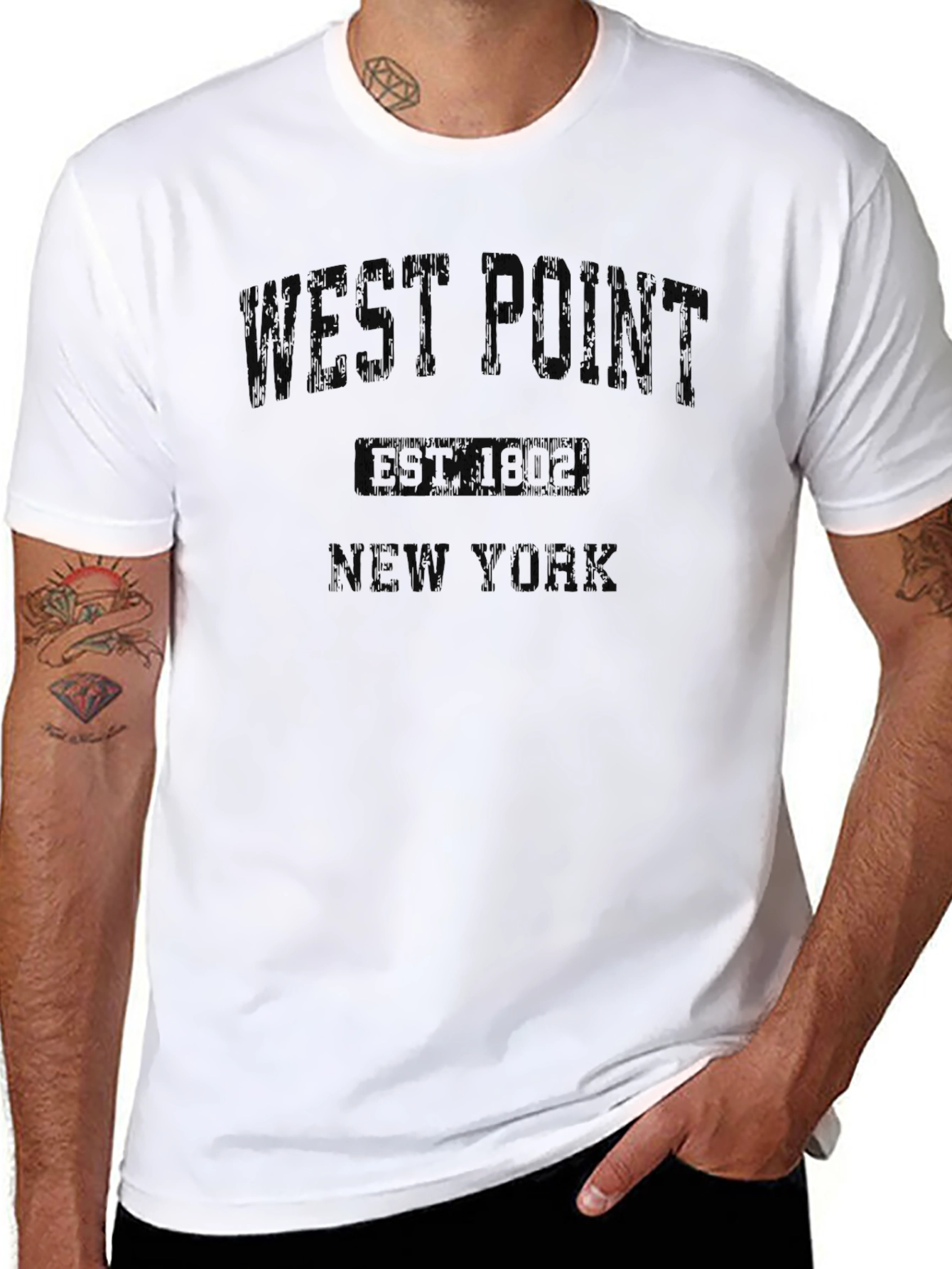 West Point T-Shirt - Est. 1802 - Black