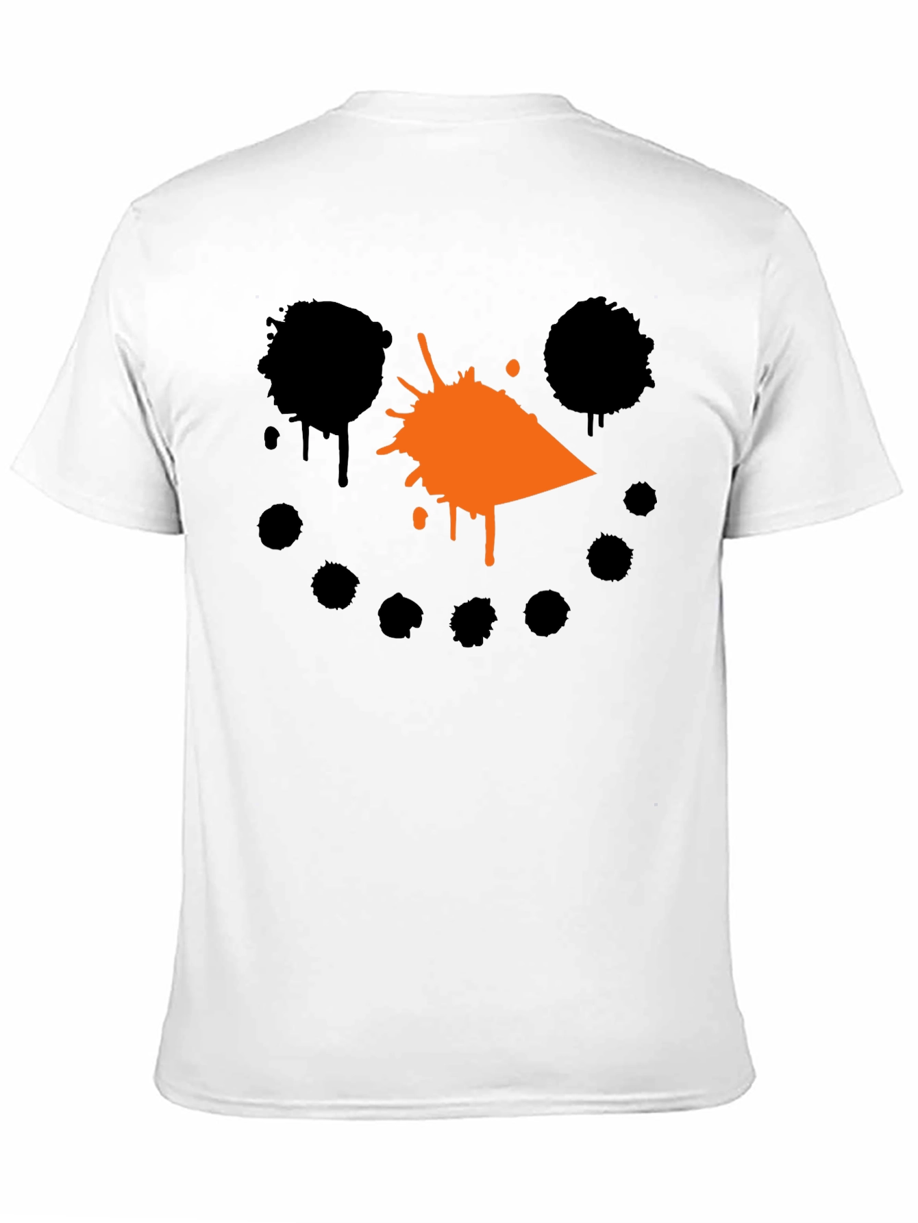 Snowman Splatter Graphic T-Shirt - Black