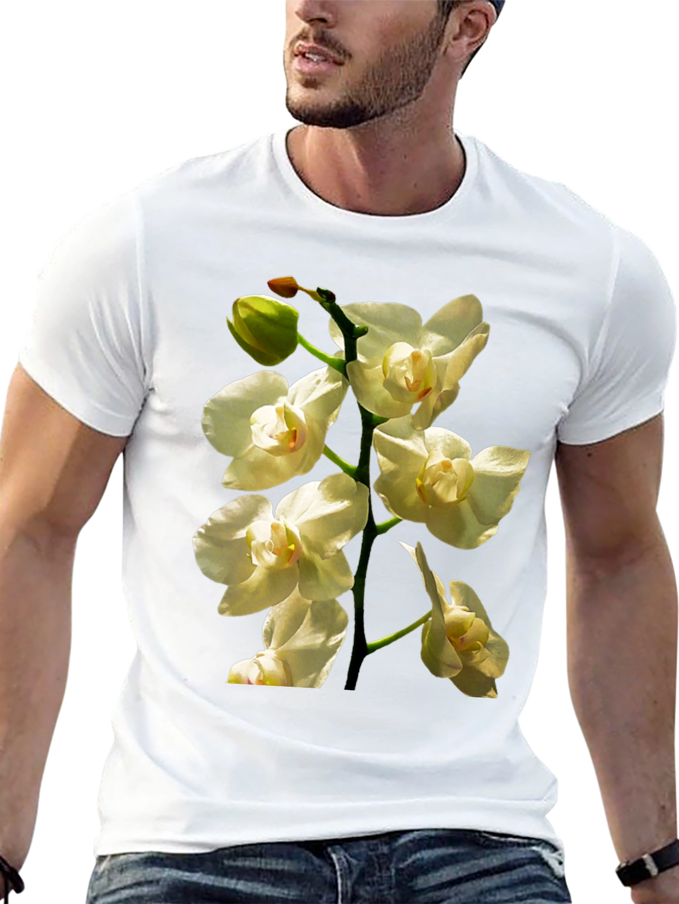 Orchid Flower Graphic Tee - Stylish Botanical Design