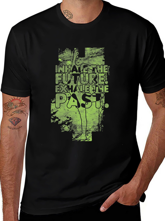 Inhale the Future Yoga Graphic Black T-Shirt