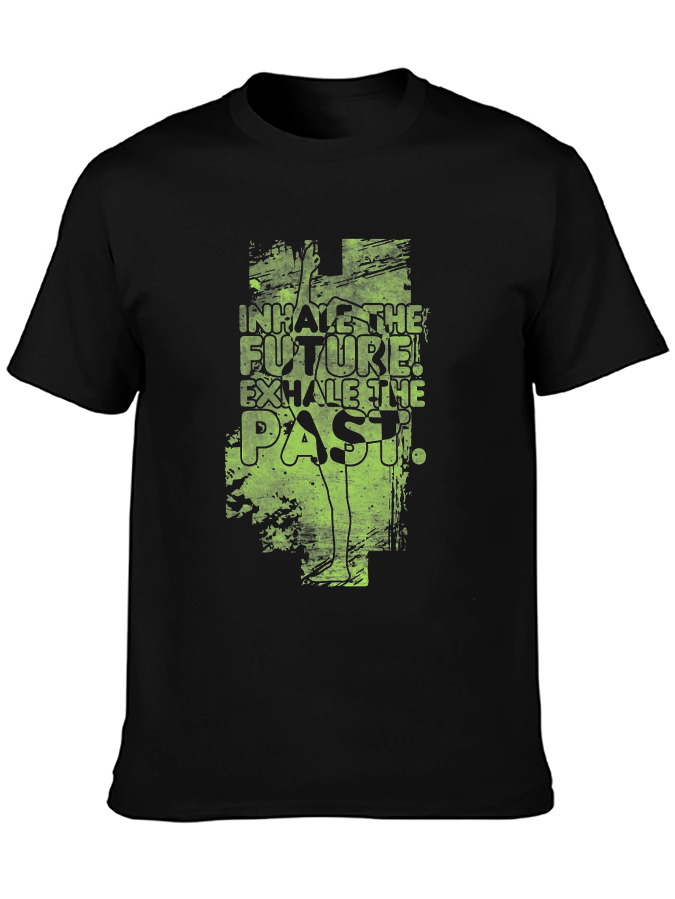 Inhale the Future Yoga Graphic Black T-Shirt