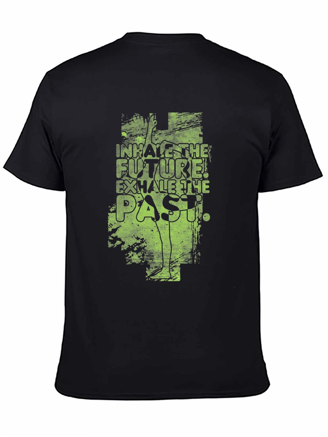 Inhale the Future Yoga Graphic Black T-Shirt