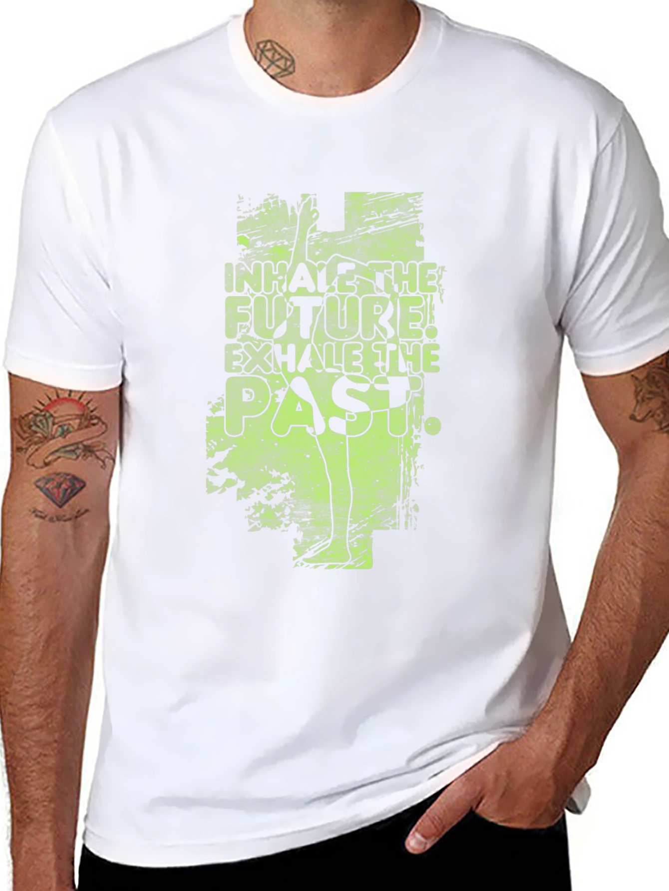 Inhale the Future Yoga Graphic Black T-Shirt
