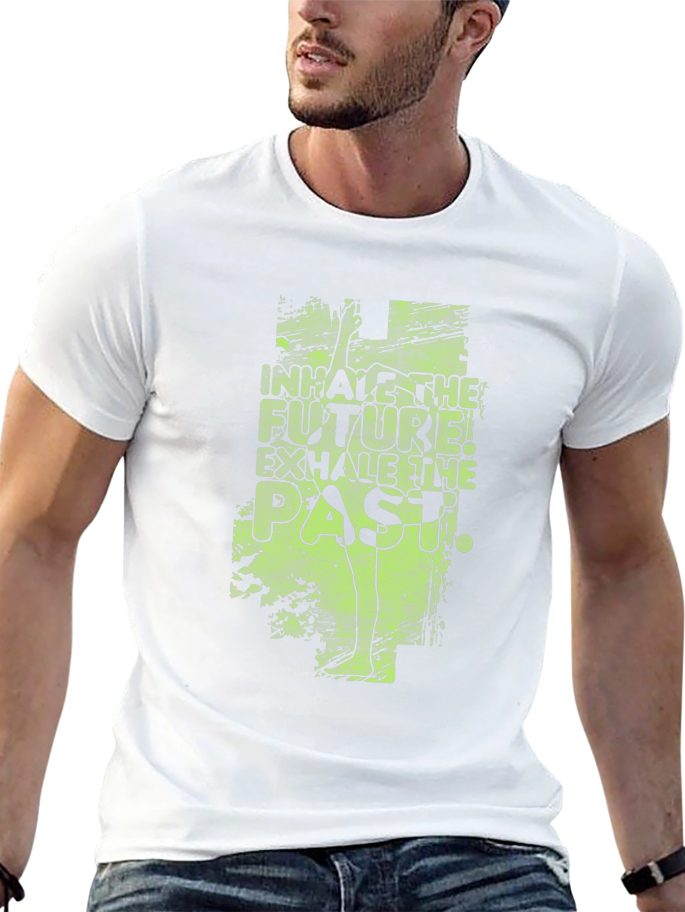 Inhale the Future Yoga Graphic Black T-Shirt