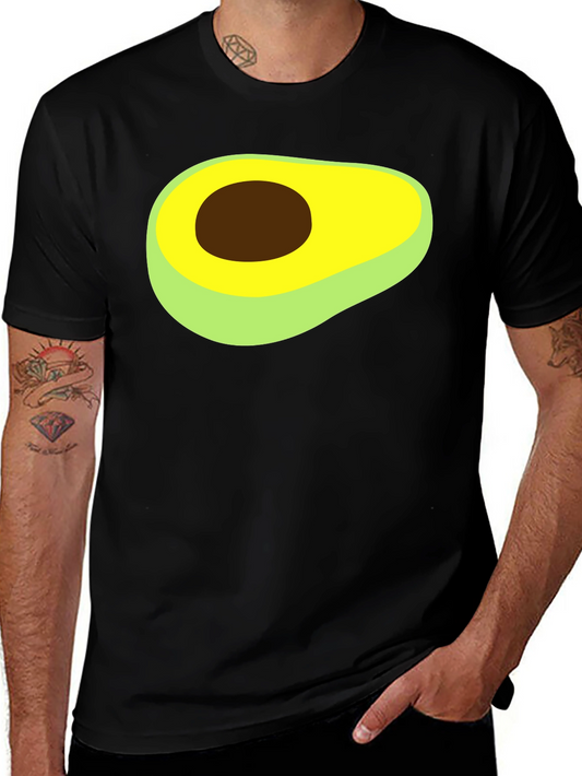 Avocado Graphic Tee - Black Cotton Comfort