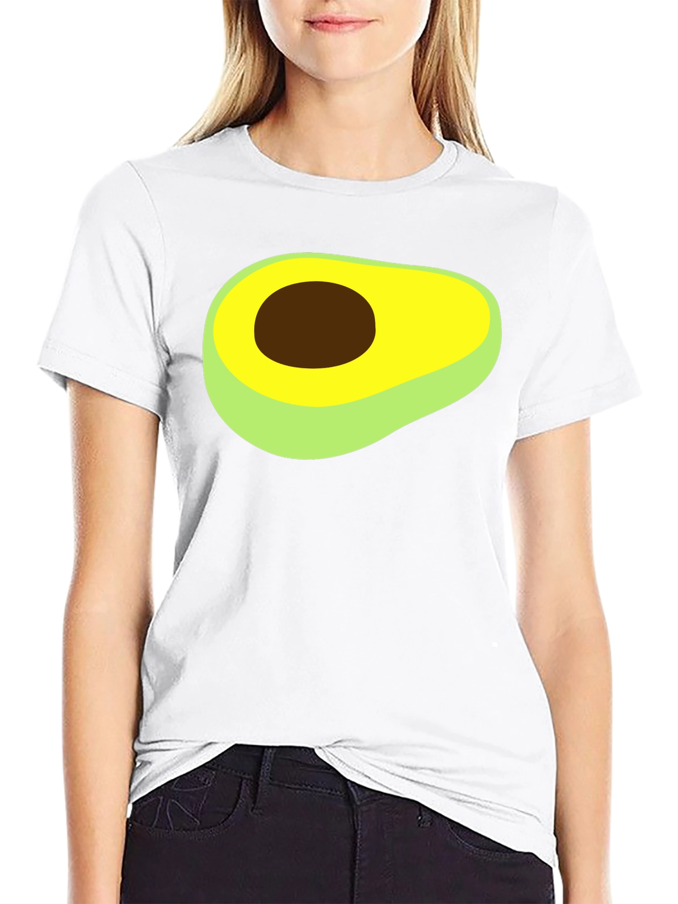 Avocado Graphic Tee - Black Cotton Comfort