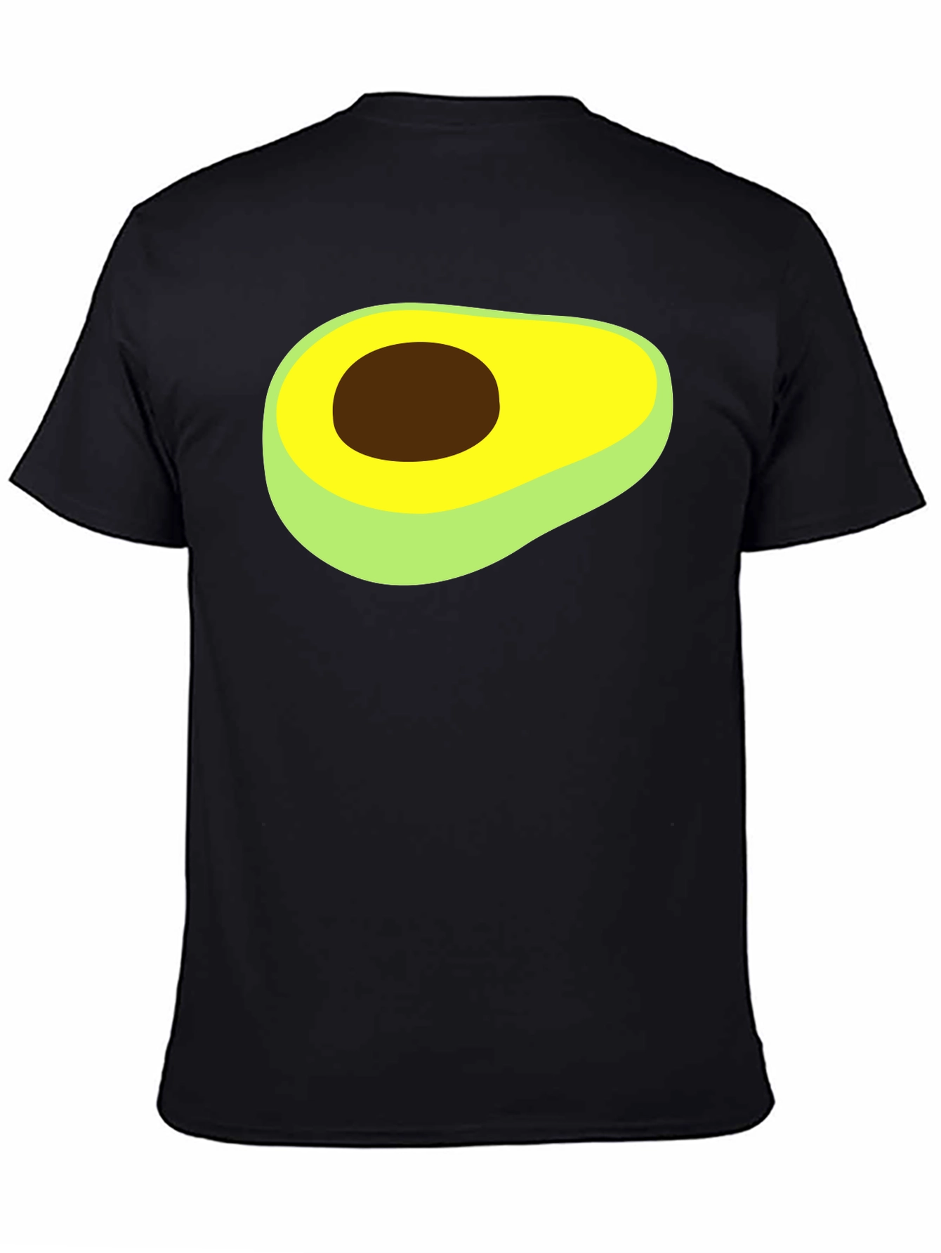 Avocado Graphic Tee - Black Cotton Comfort