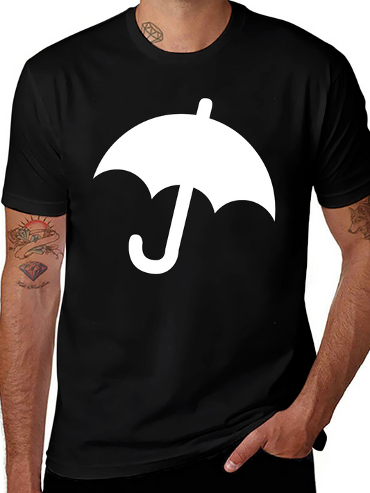 Umbrella Graphic Tee - Classic Black Cotton T-Shirt
