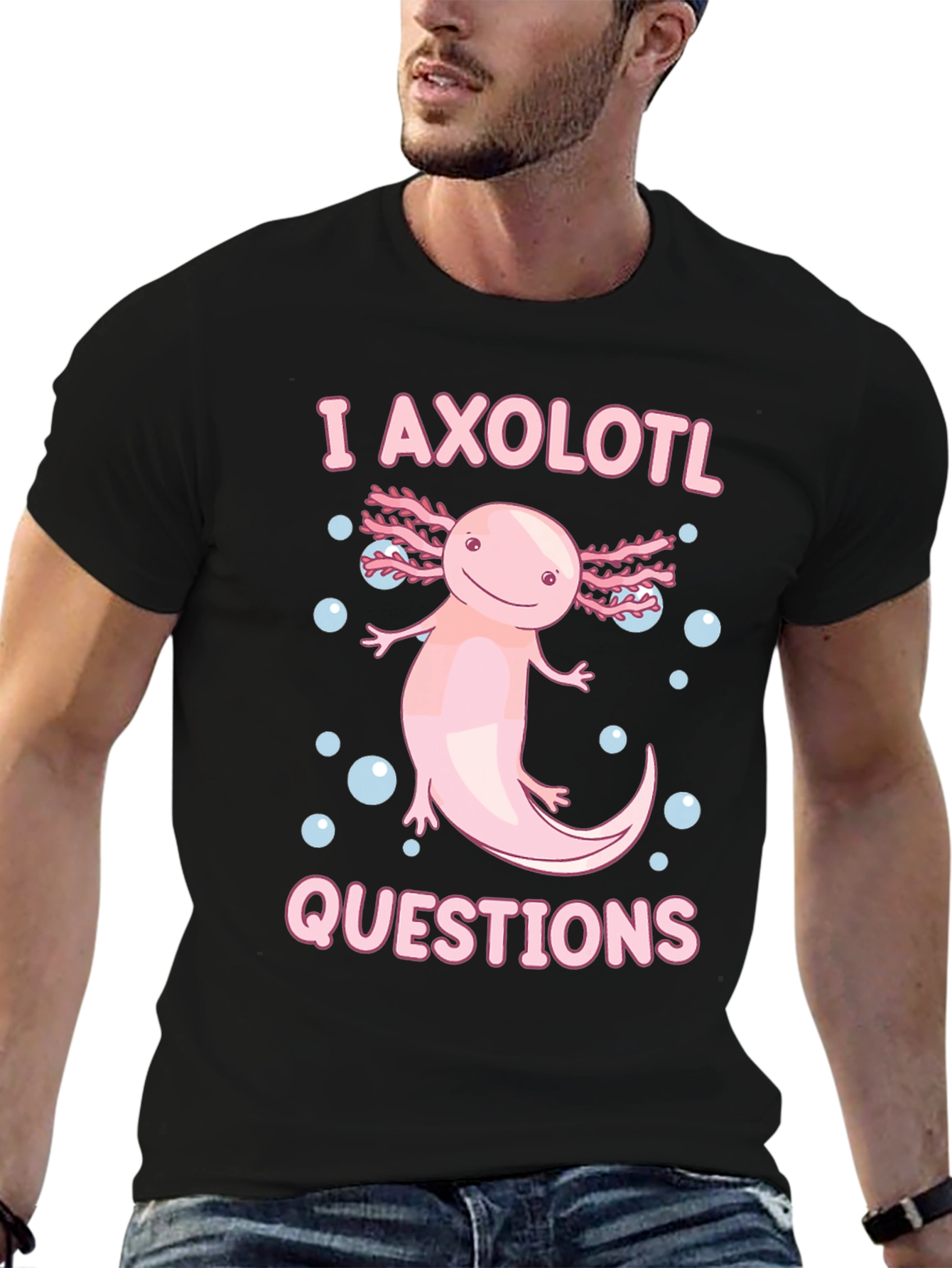 I Axolotl Questions T-Shirt - Cute Amphibian Tee