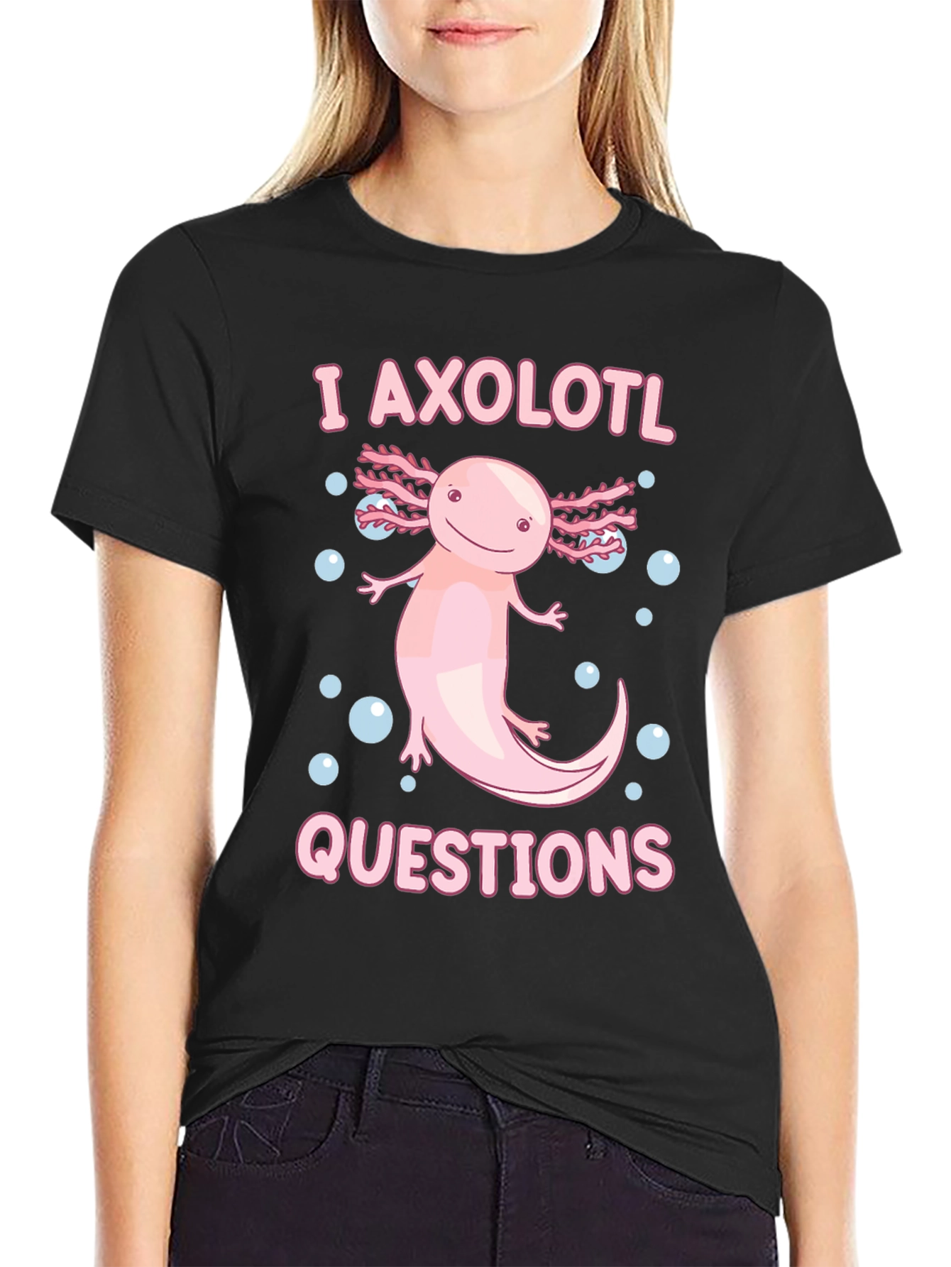 I Axolotl Questions T-Shirt - Cute Amphibian Tee