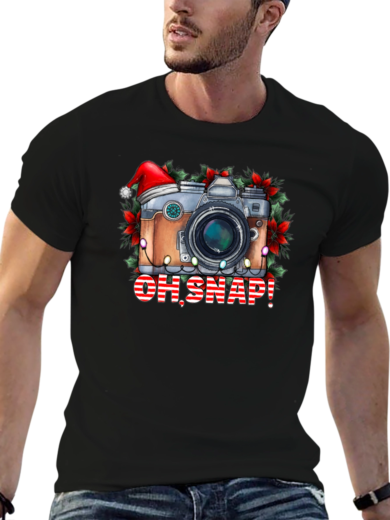 Oh Snap! Christmas Camera Graphic Tee