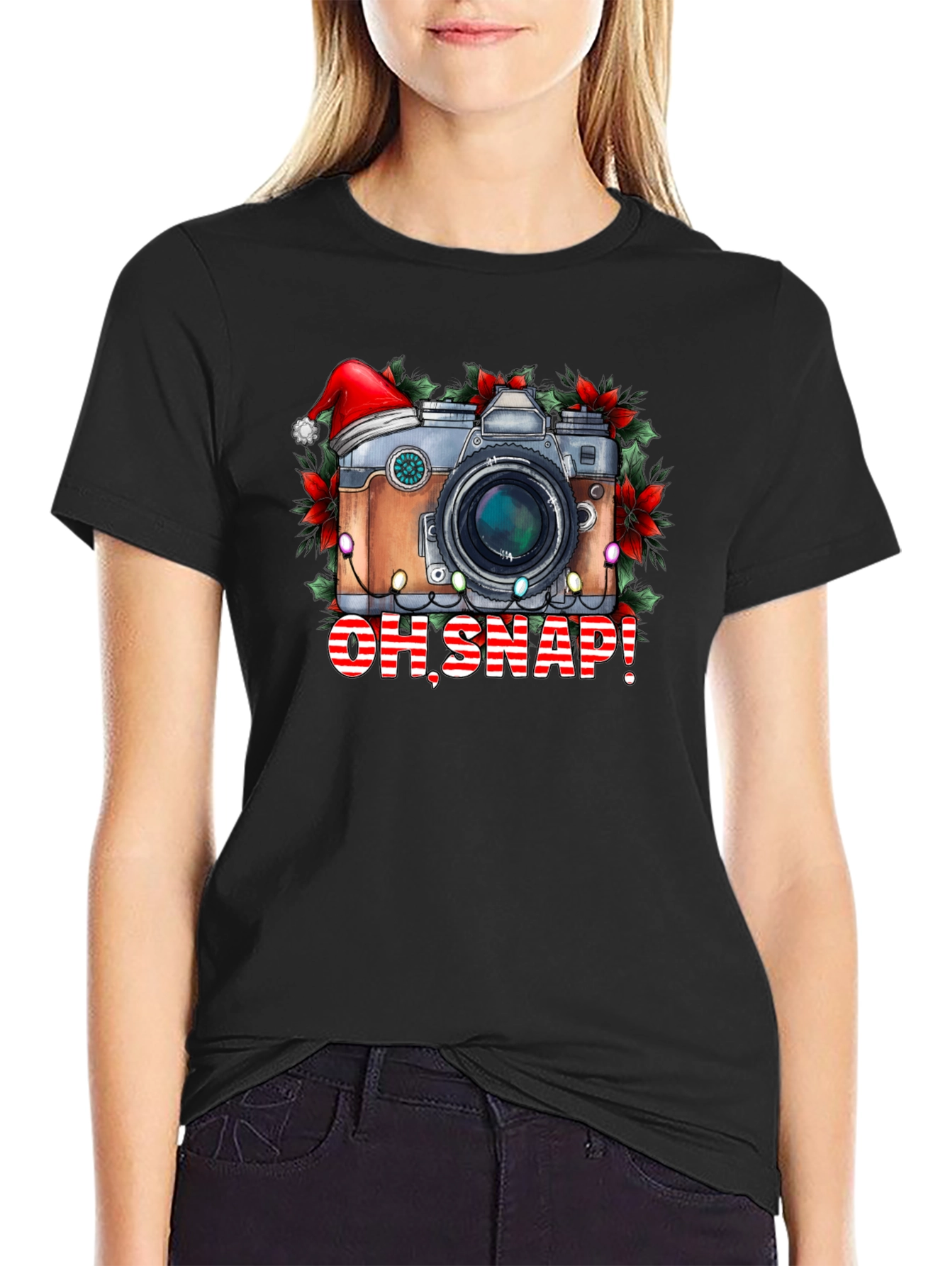 Oh Snap! Christmas Camera Graphic Tee