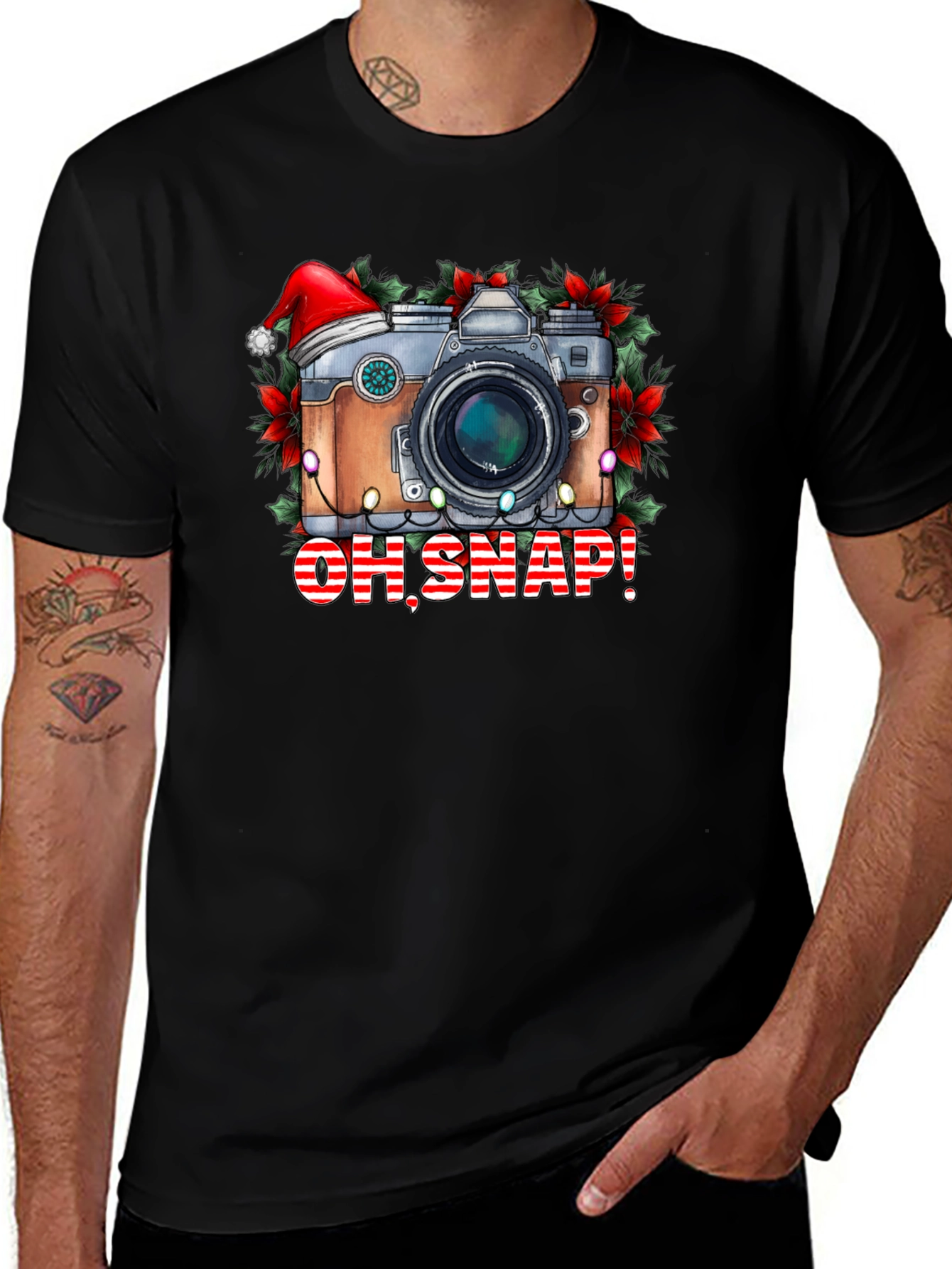 Oh Snap! Christmas Camera Graphic Tee