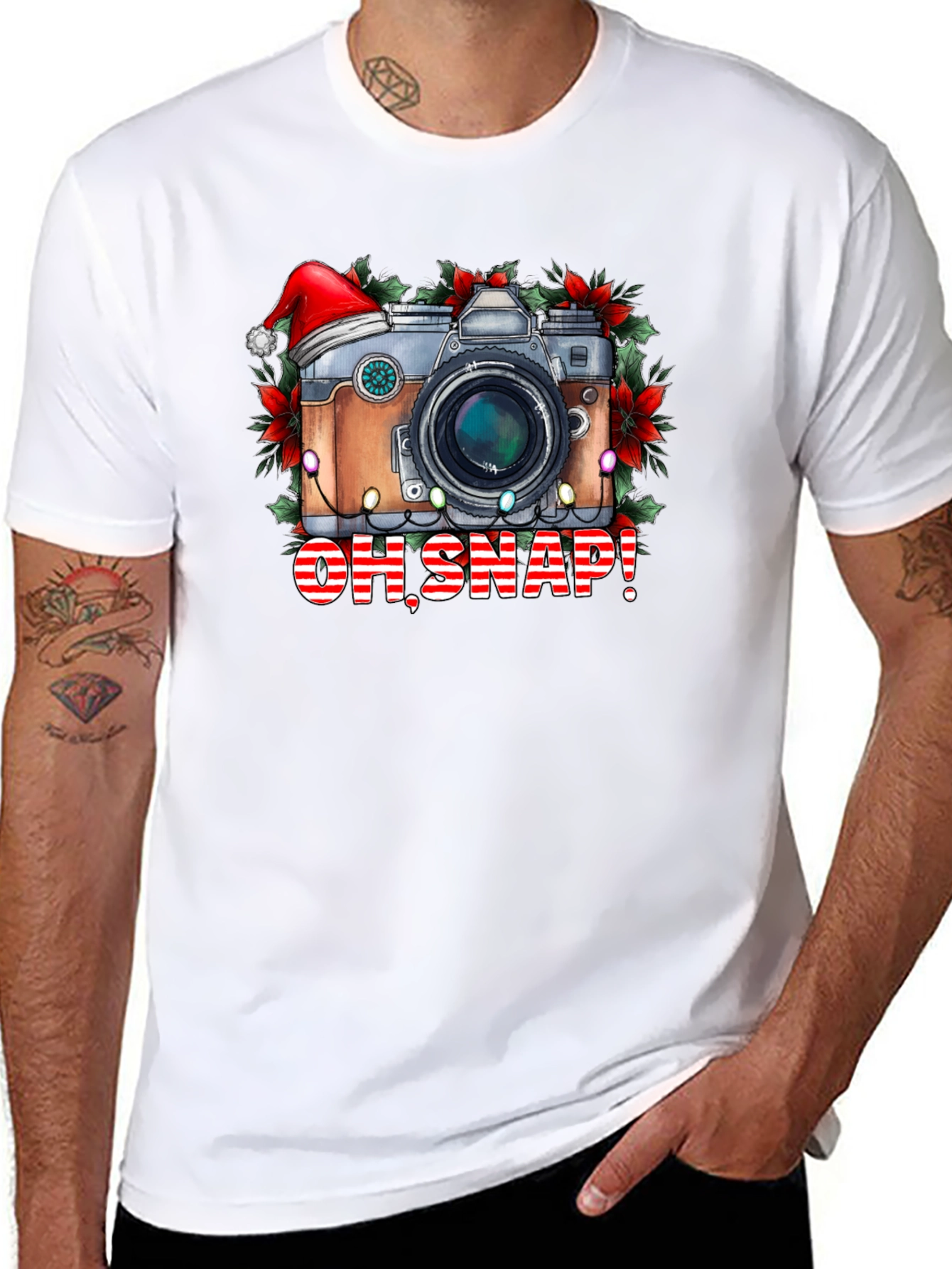 Oh Snap! Christmas Camera Graphic Tee