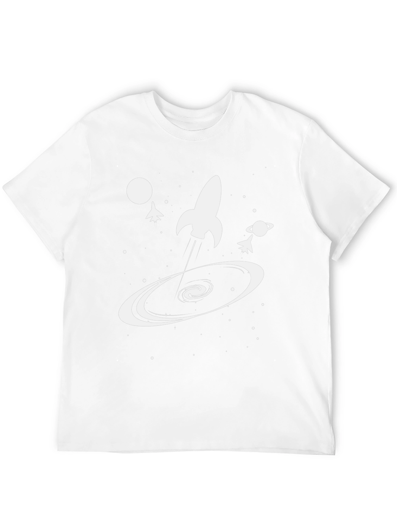 Space Rocket Black T-Shirt