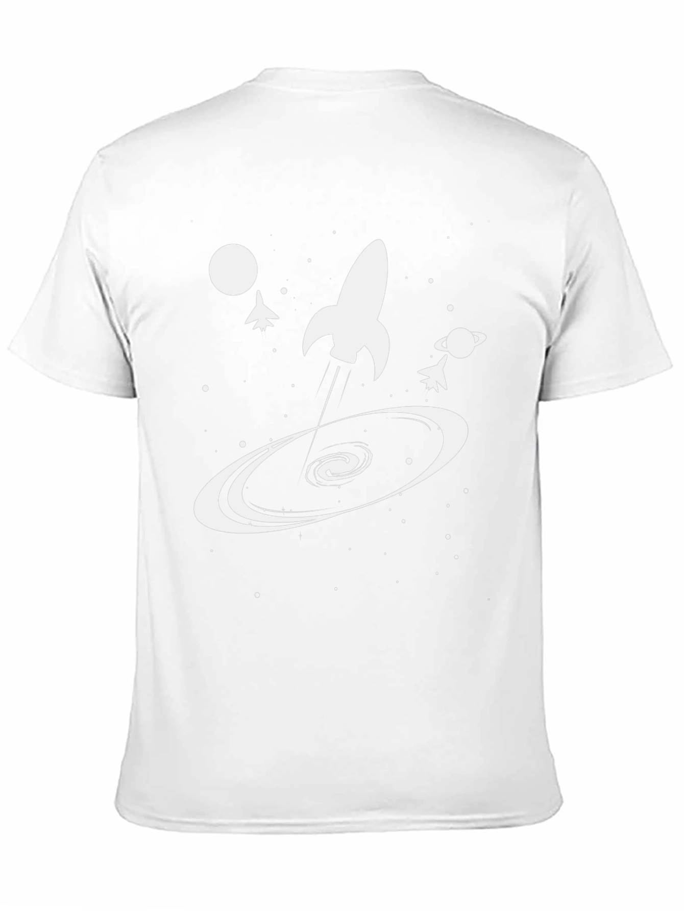 Space Rocket Black T-Shirt