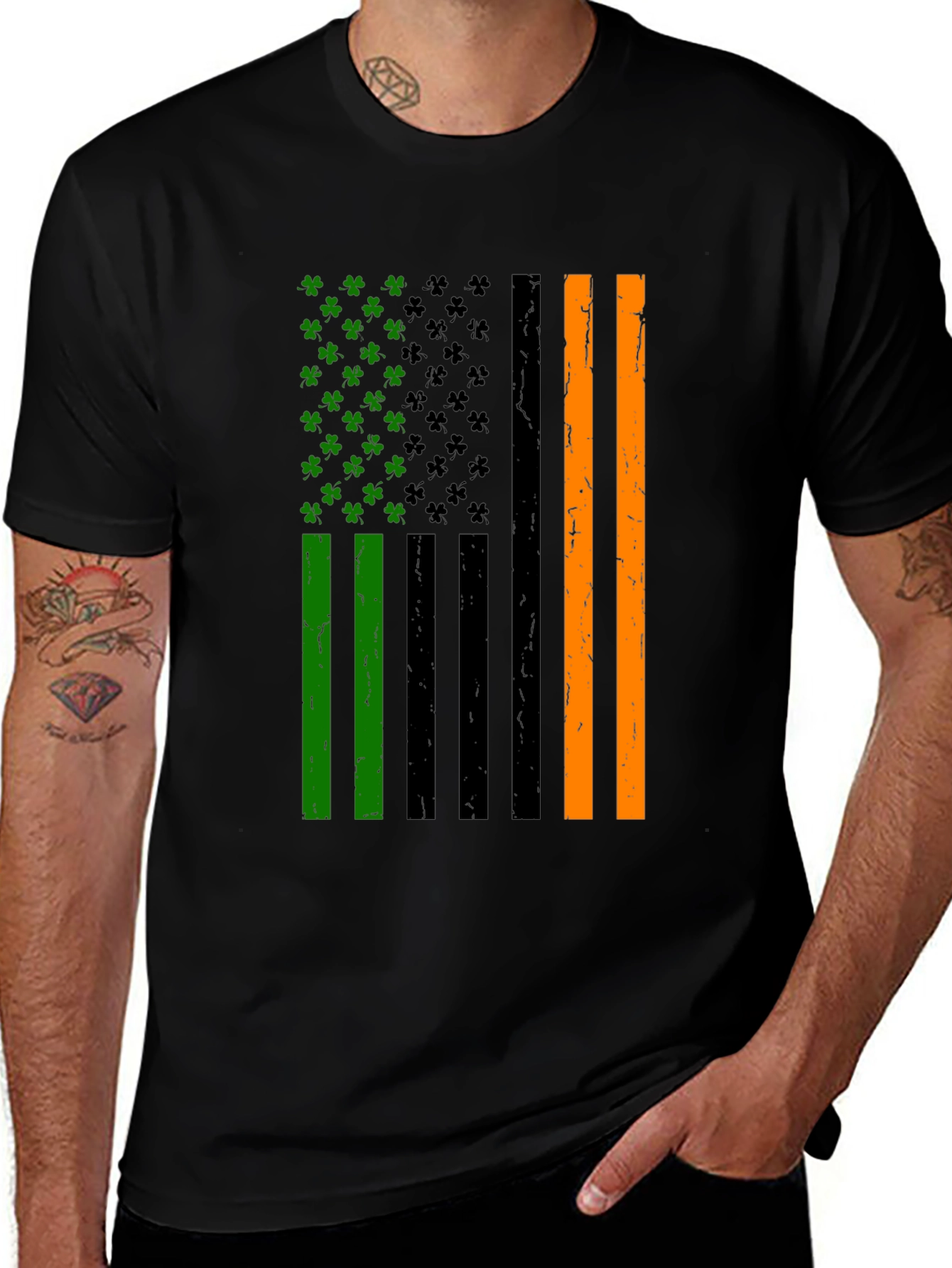 St. Patricks Day Flag Shamrock T-Shirt