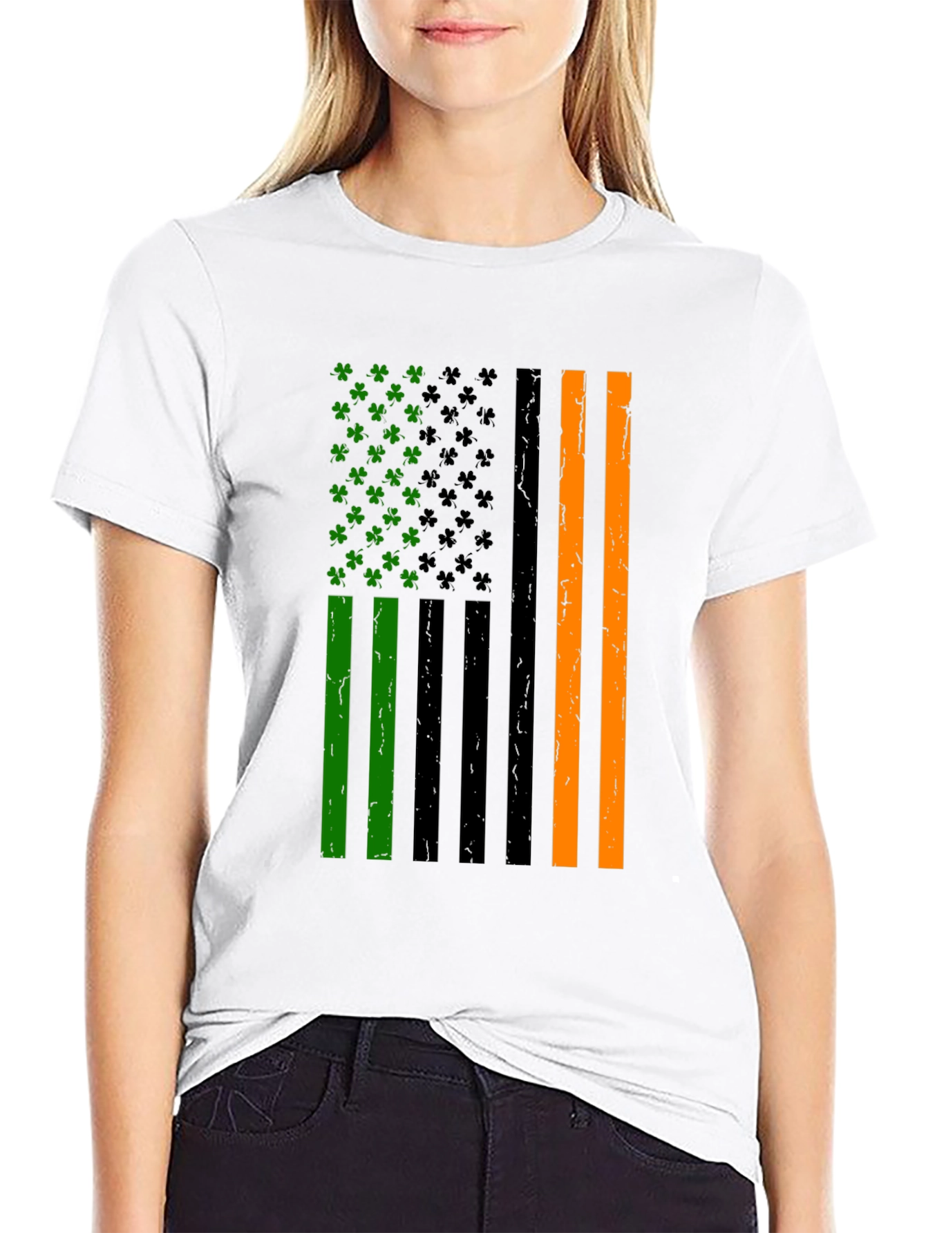St. Patricks Day Flag Shamrock T-Shirt