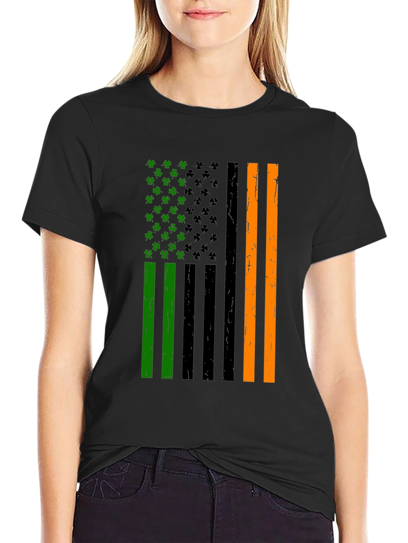 St. Patricks Day Flag Shamrock T-Shirt