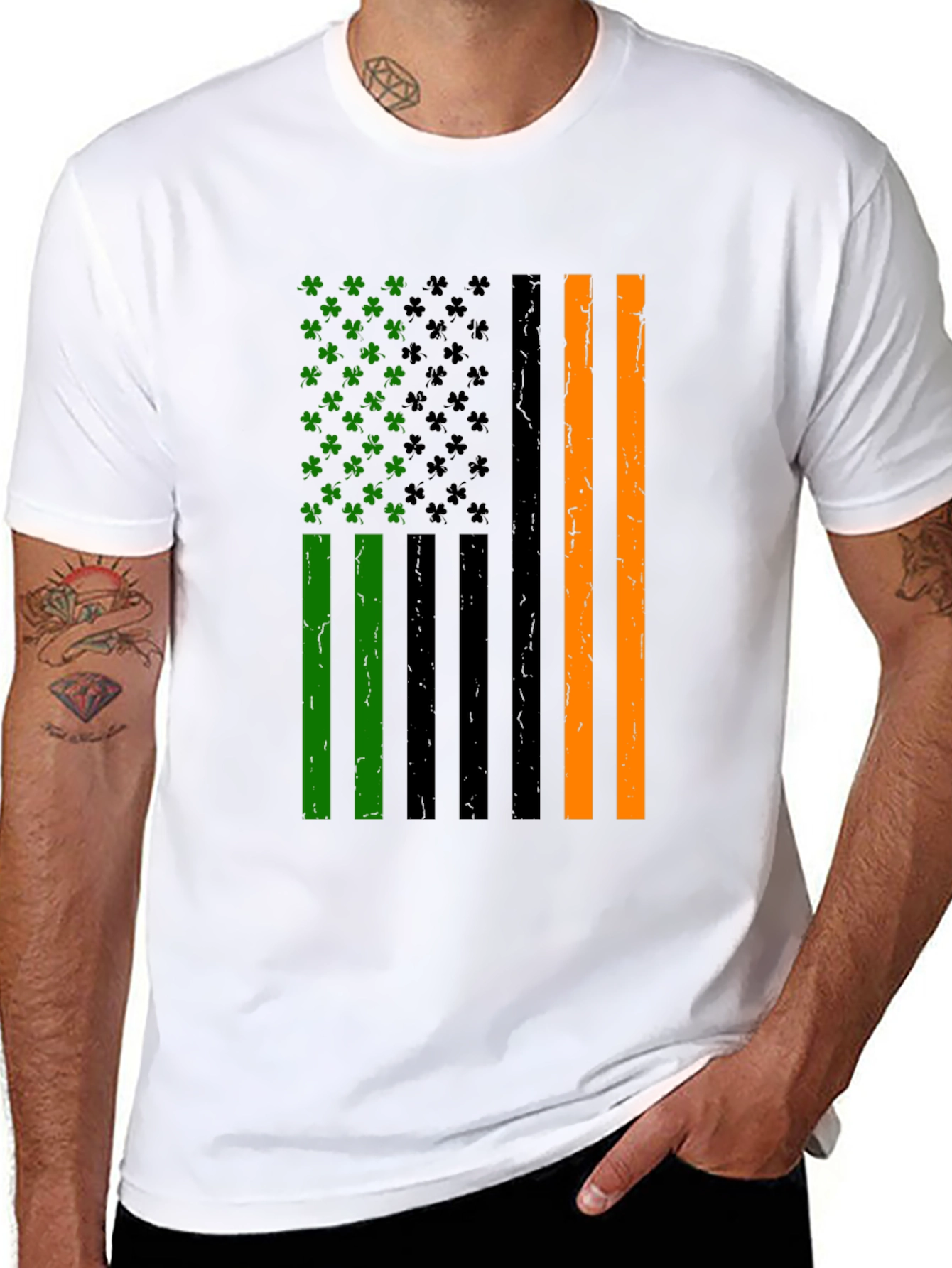 St. Patricks Day Flag Shamrock T-Shirt