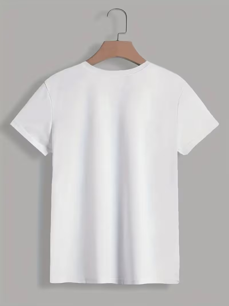 Women's Teacher-Themed Maestra Graphic T-Shirt, 1 pcs Heart Pencil & Glitter Apple Print 190g 100% Pure Cotton Casual T-Shirt