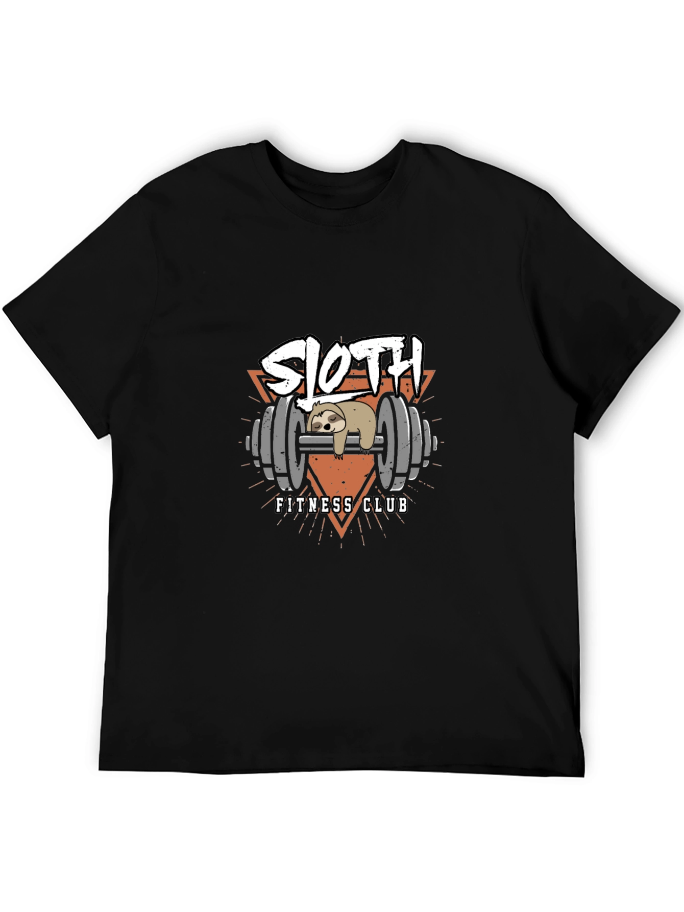 Sloth Fitness Club Black T-Shirt - Gym Humor