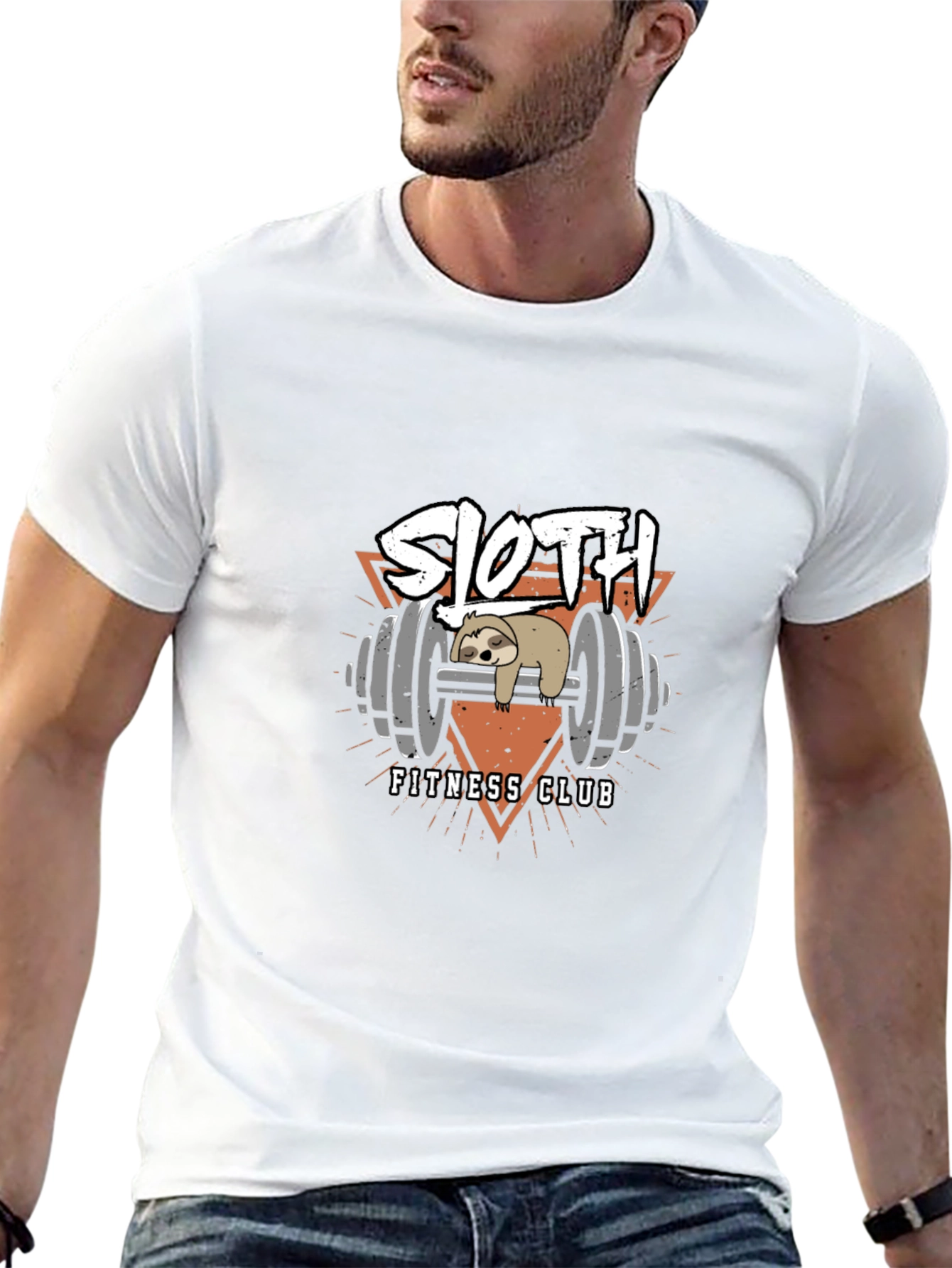 Sloth Fitness Club Black T-Shirt - Gym Humor