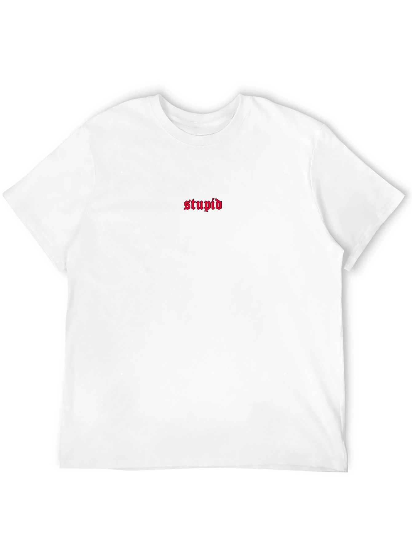 Edgy Black T-Shirt with Stupid Text