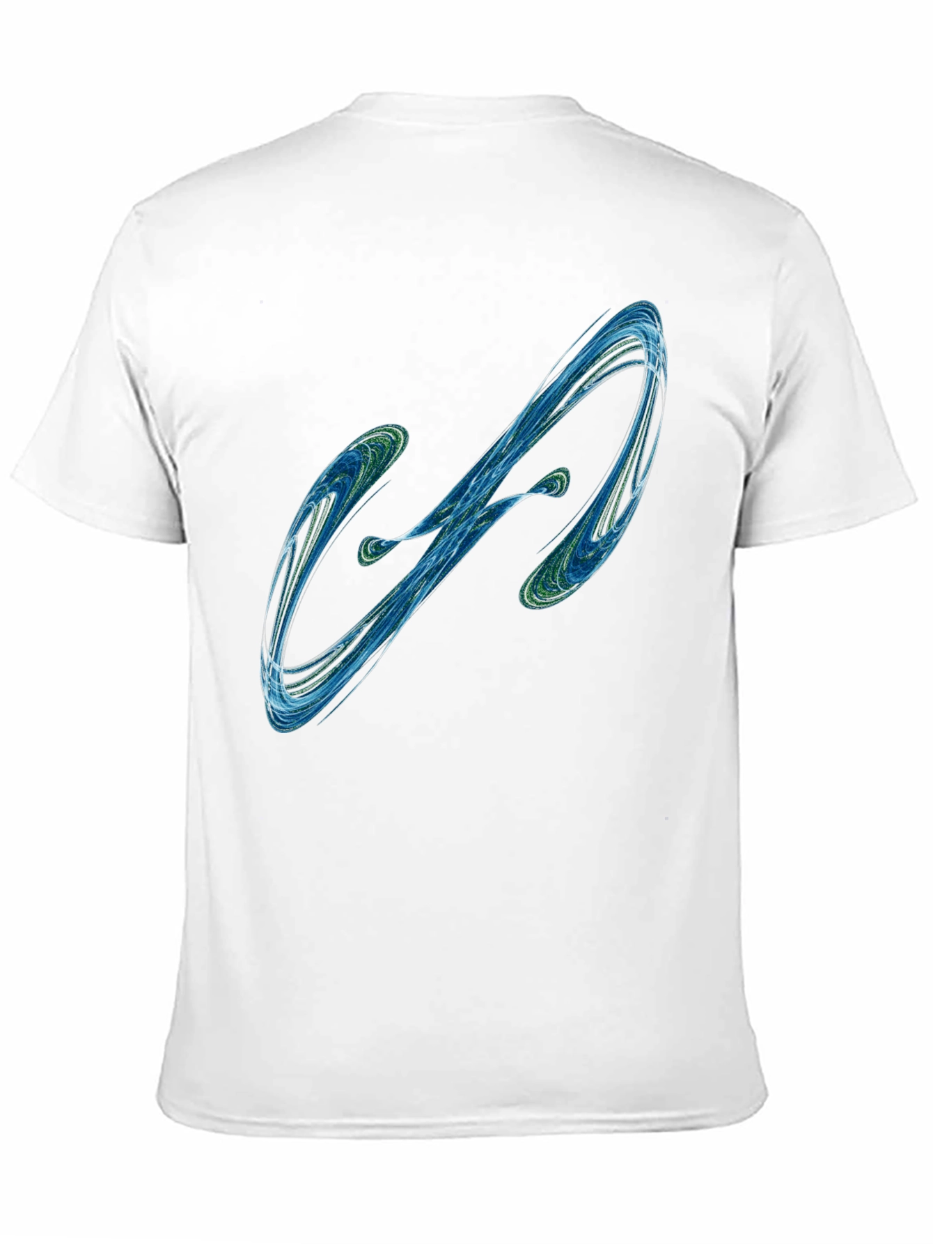 Abstract Swirl Graphic Mens Black T-Shirt