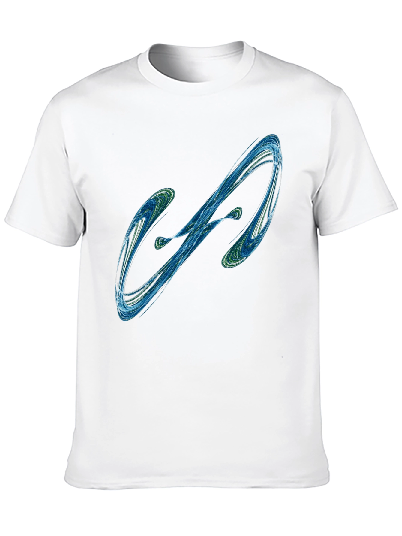 Abstract Swirl Graphic Mens Black T-Shirt