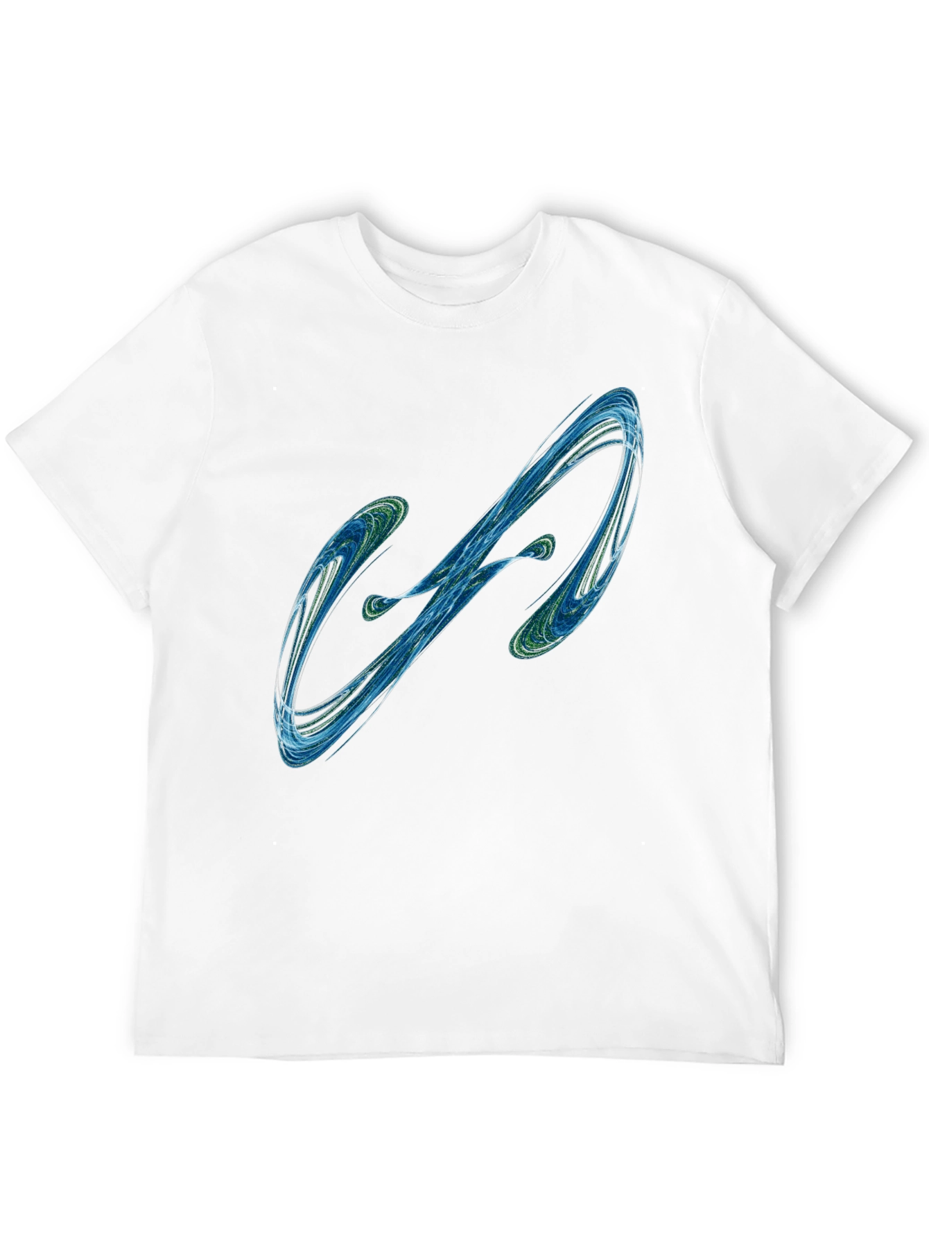 Abstract Swirl Graphic Mens Black T-Shirt