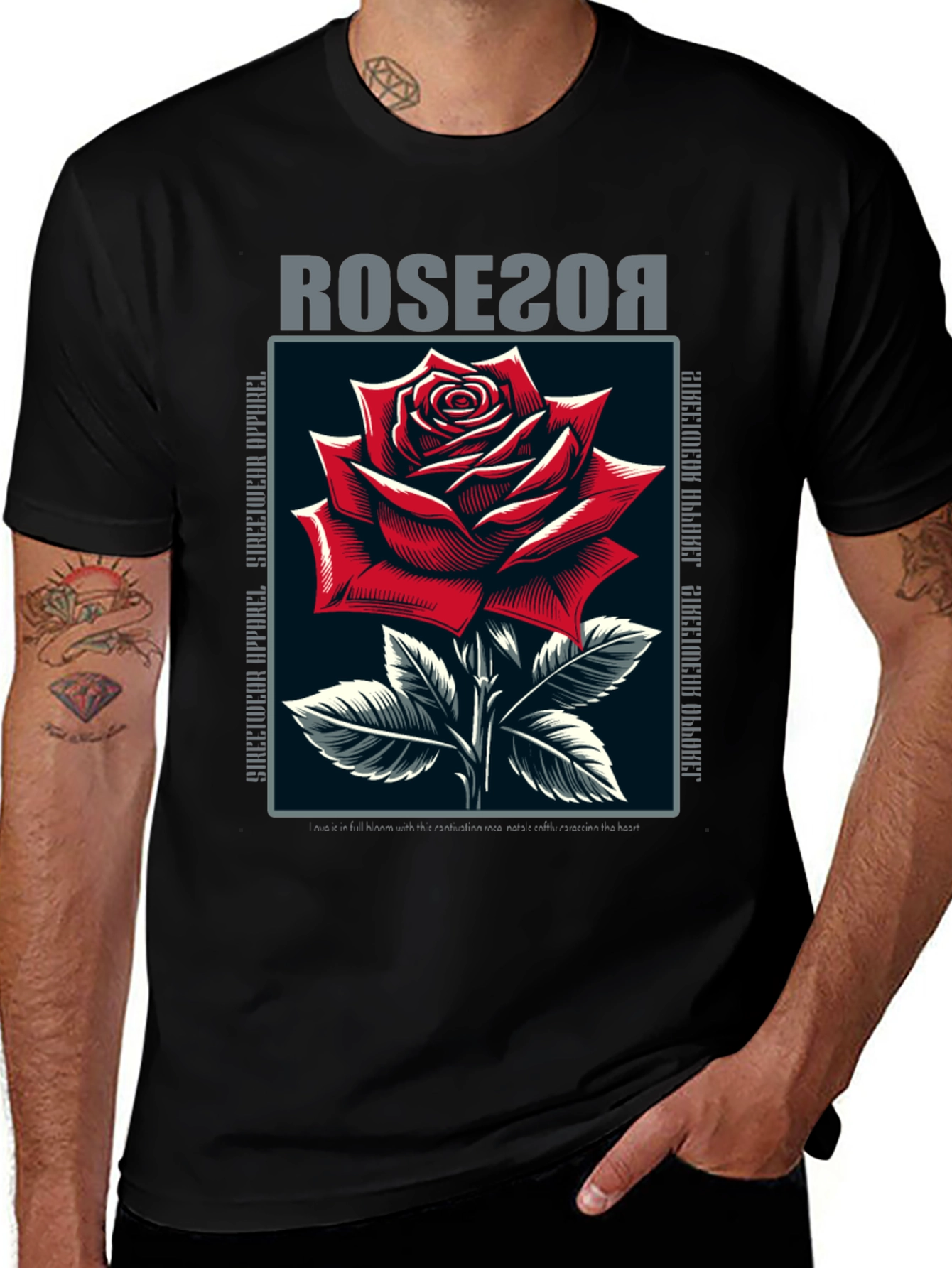 Rose Graphic T-Shirt - Stylish Streetwear