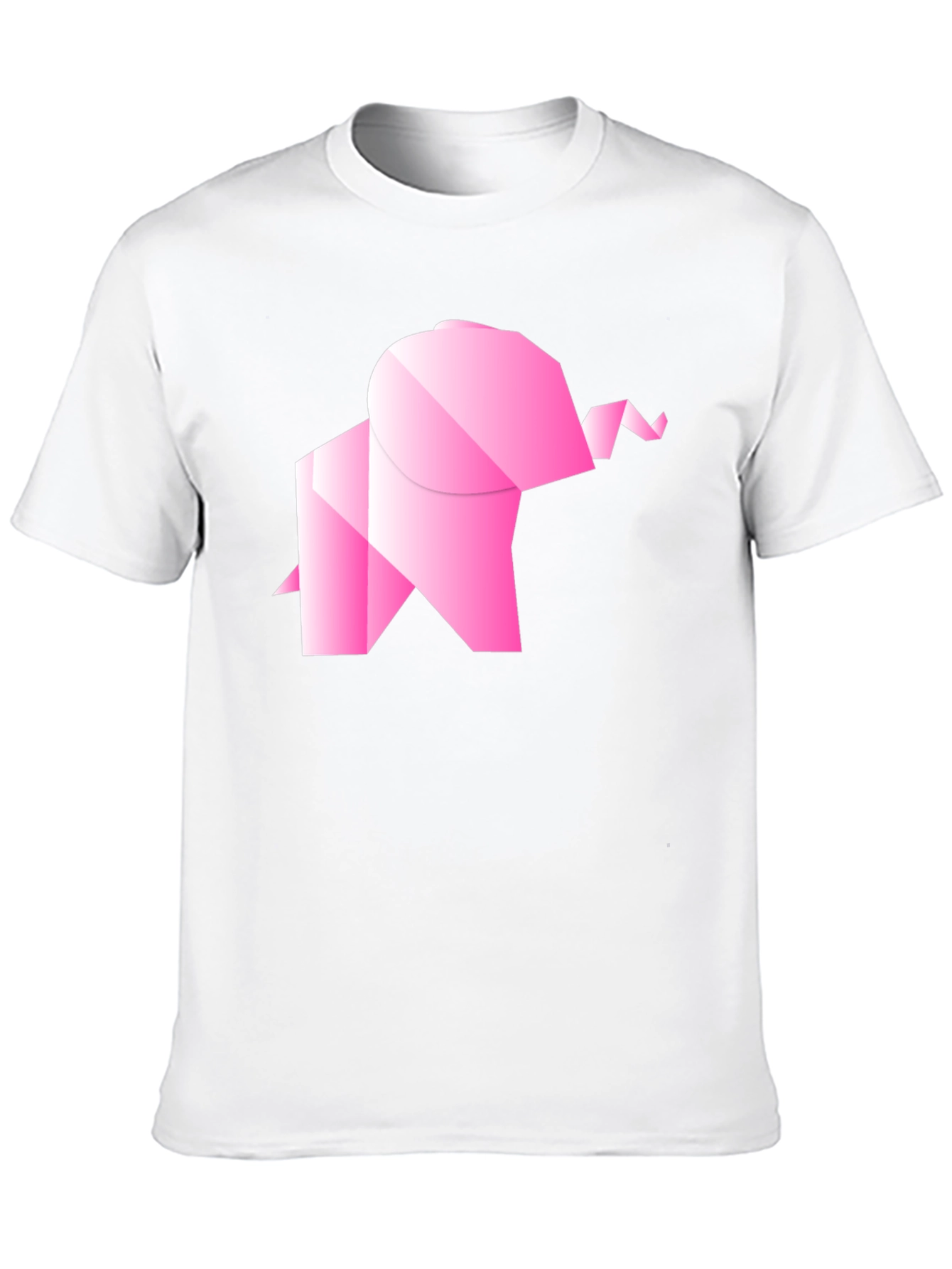 Origami Elephant Graphic Tee - Stylish Black T-Shirt