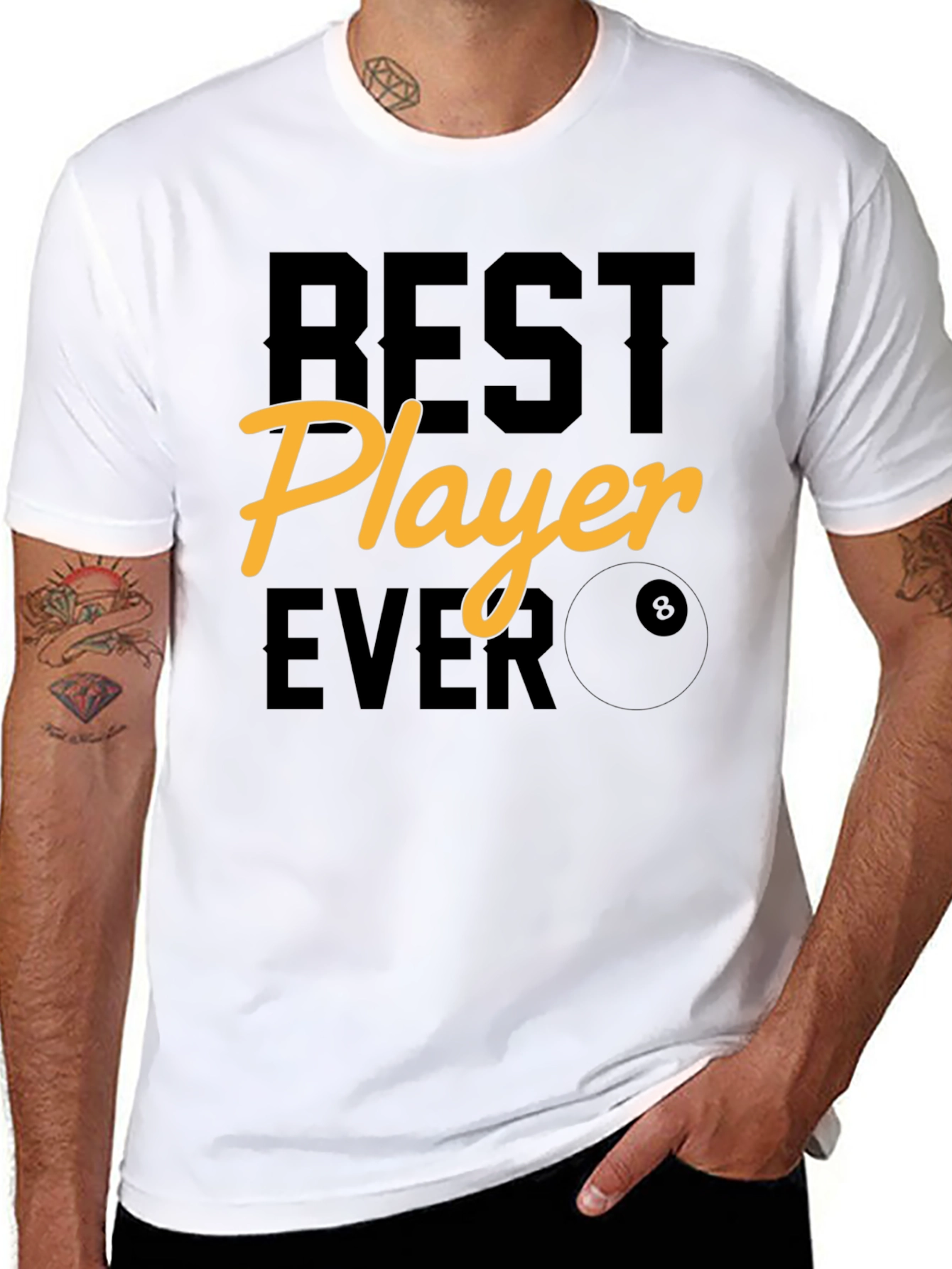 Best Player Ever Graphic Tee - Billiards T-Shirt