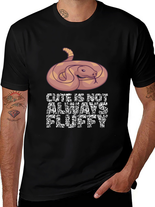 Cute Snake Graphic Tee: Not Always Fluffy!