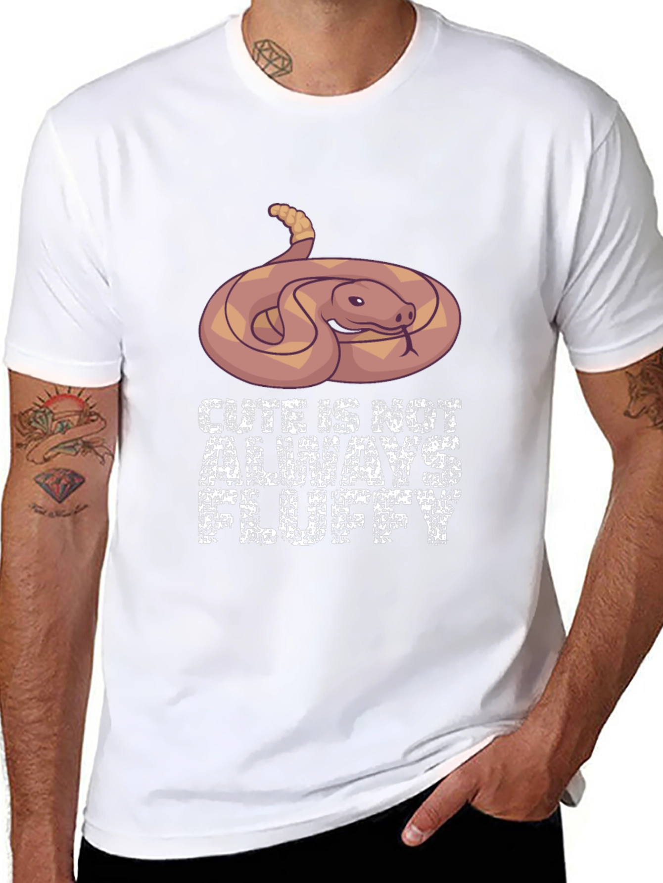 Cute Snake Graphic Tee: Not Always Fluffy!