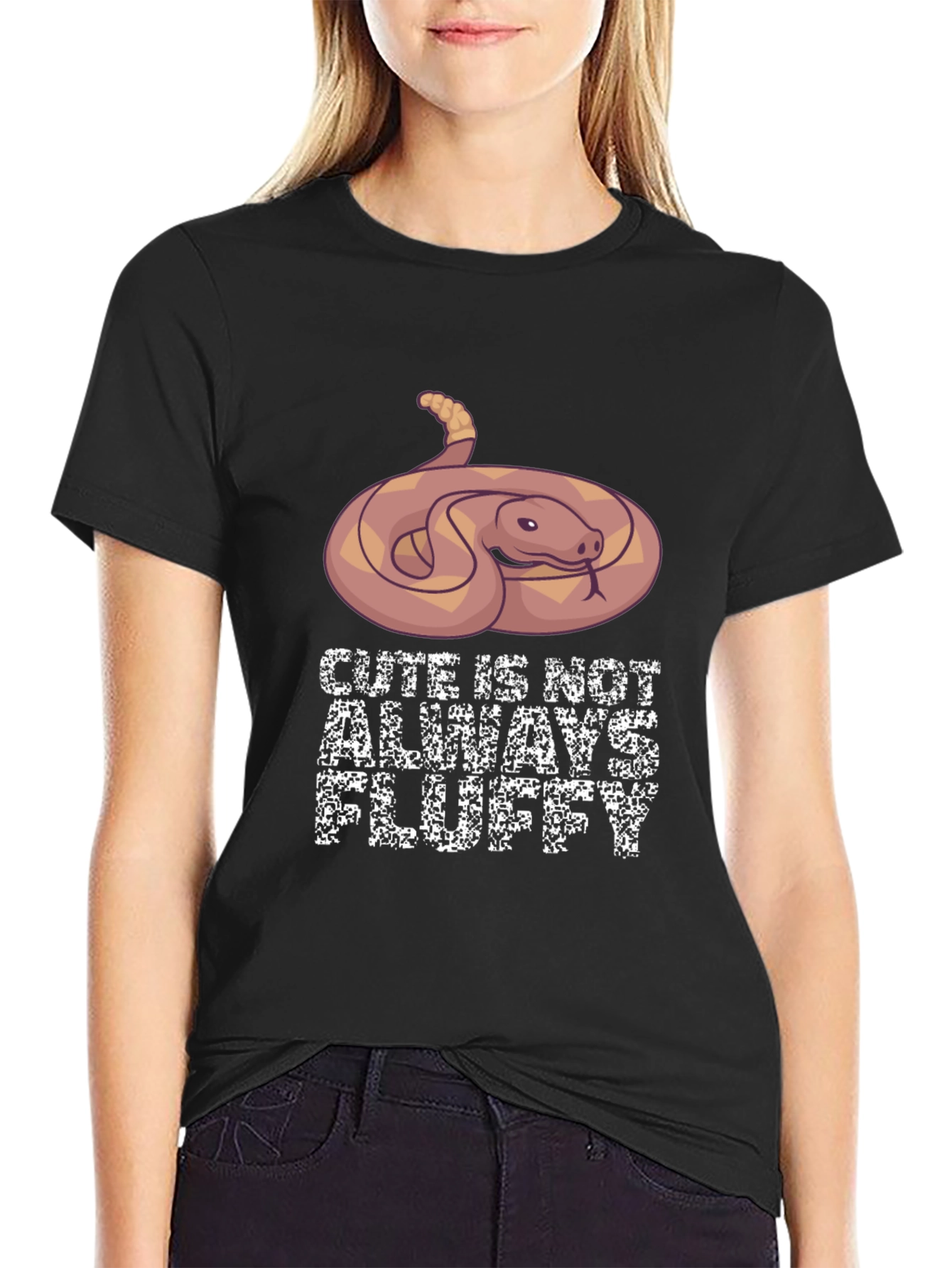 Cute Snake Graphic Tee: Not Always Fluffy!