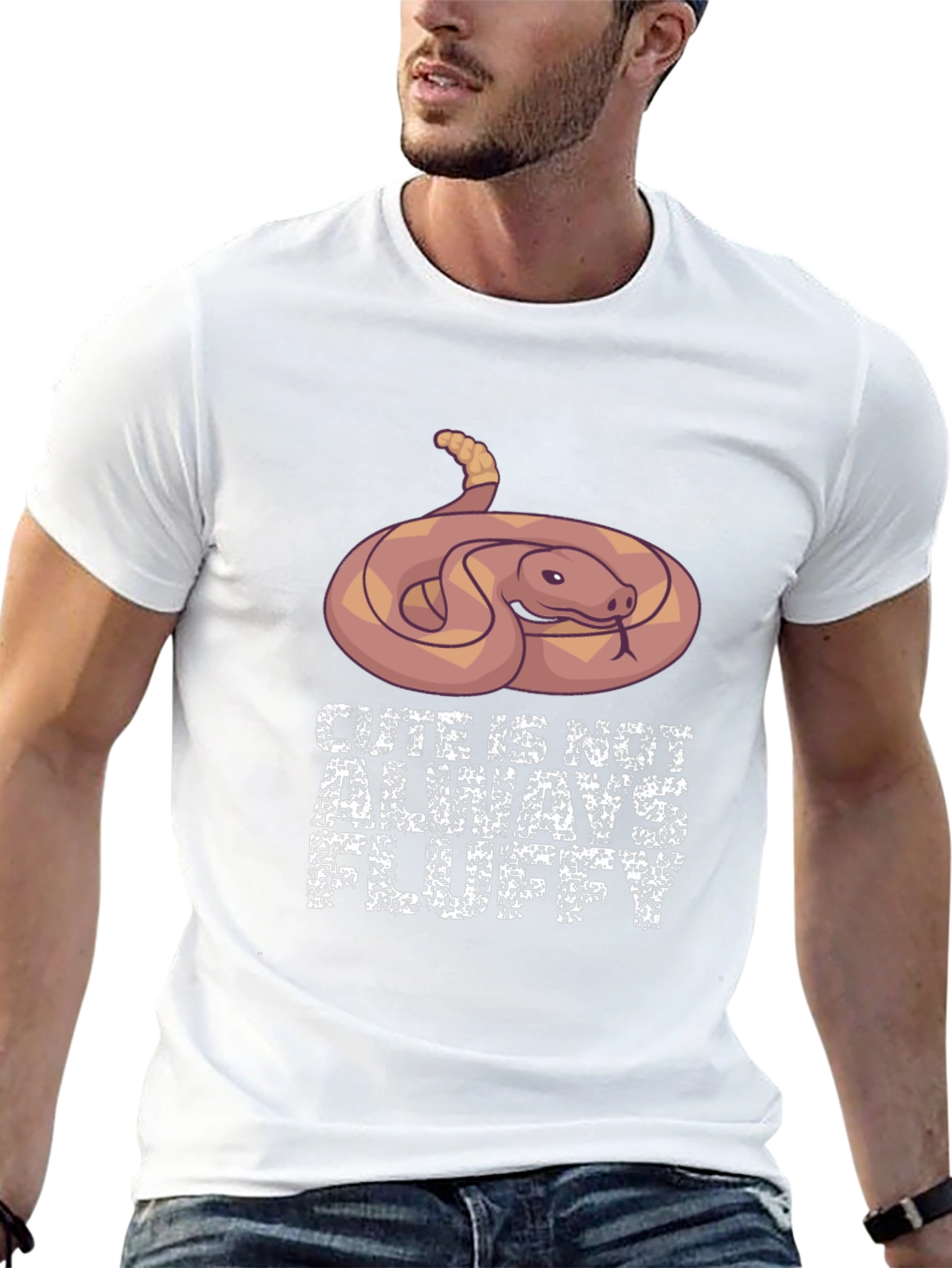 Cute Snake Graphic Tee: Not Always Fluffy!