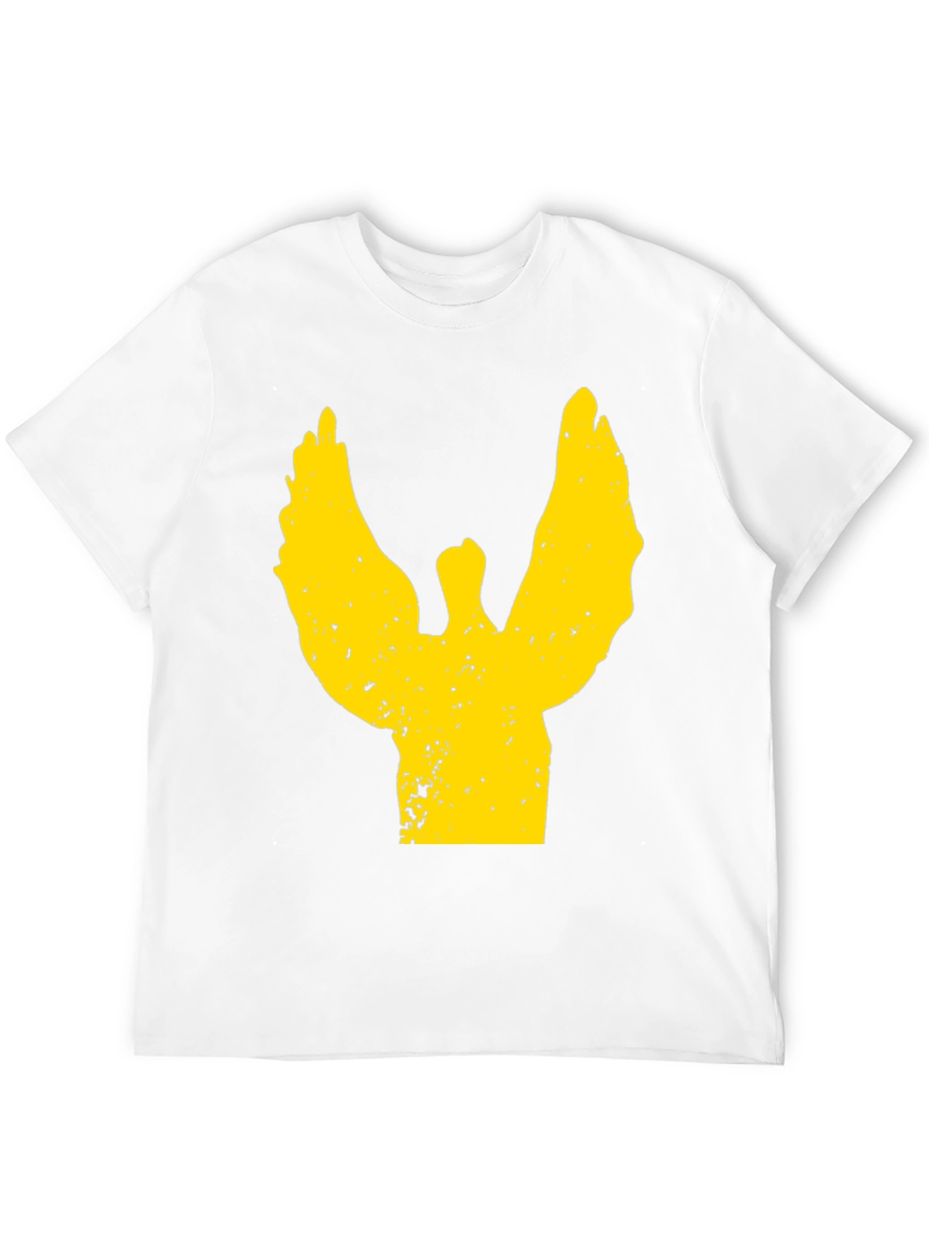 Distressed Wings Graphic Tee - Black Cotton T-Shirt
