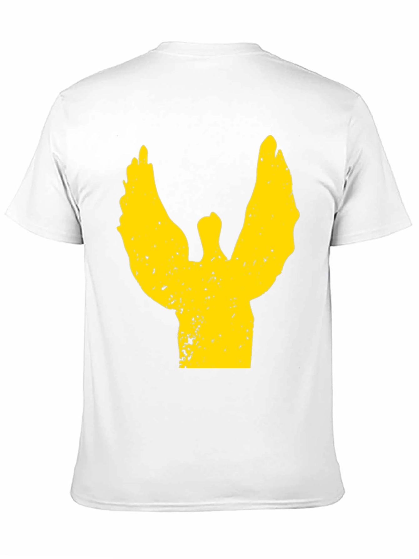 Distressed Wings Graphic Tee - Black Cotton T-Shirt